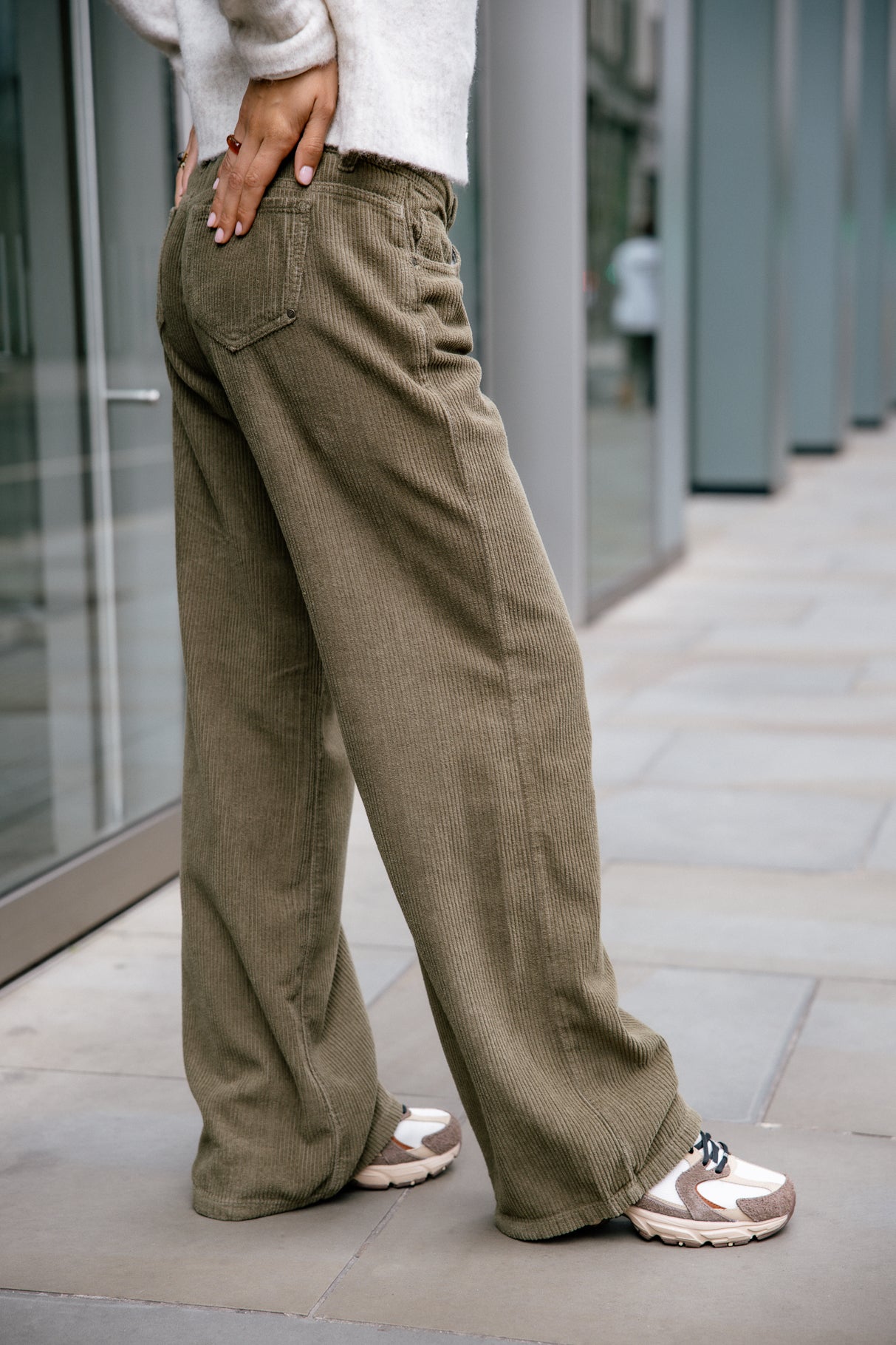 Pantalon large Femme Agatha Veluto forest night | Freeman T. Porter