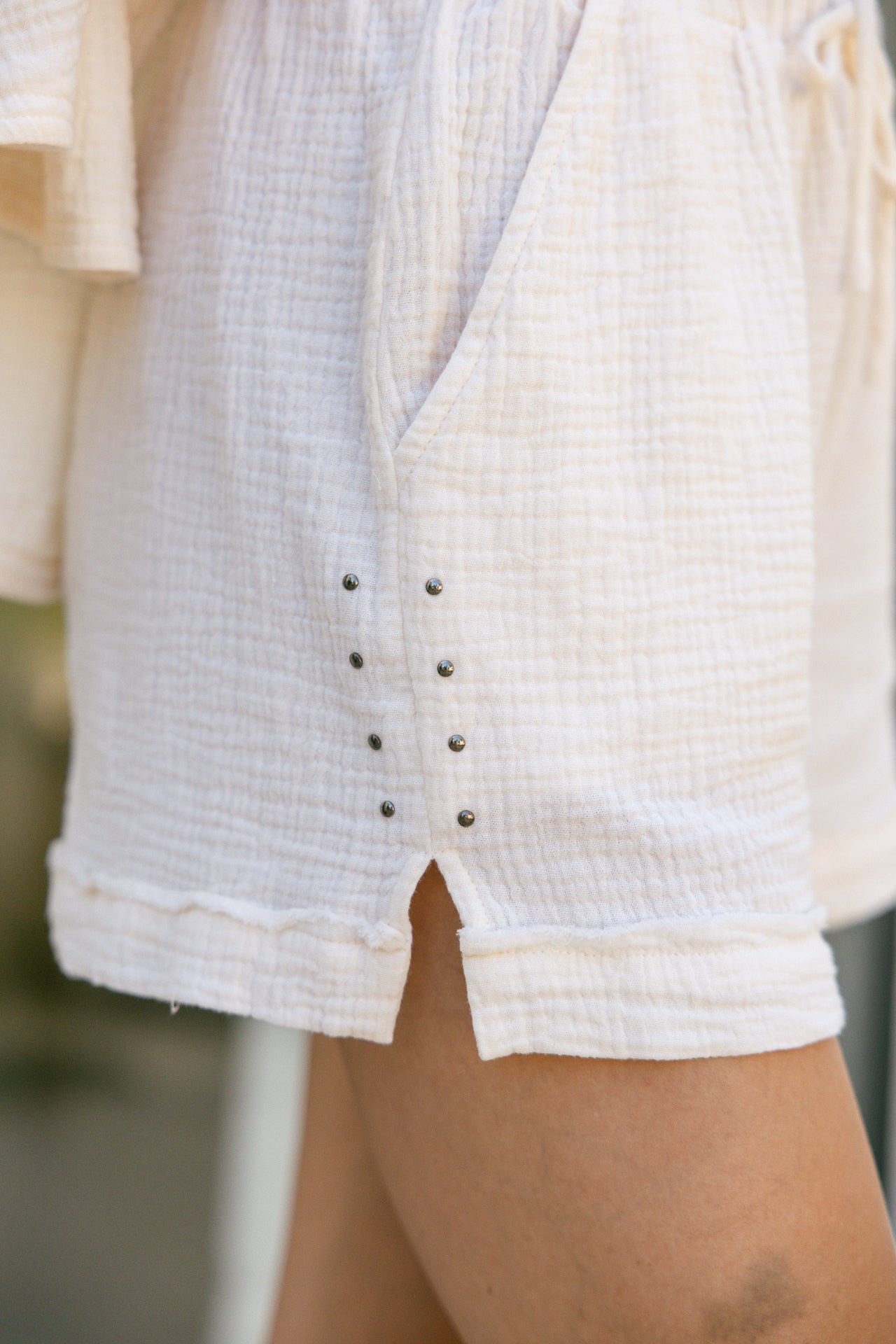 Short loose Woman Shy Plain ecru | Freeman T. Porter
