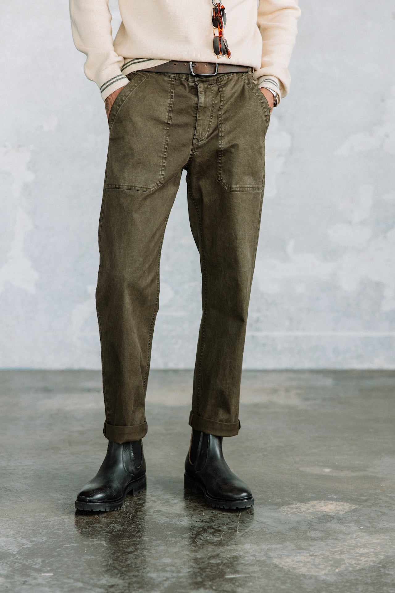 Casual pants Men Taco Mazaro khaki | Freeman T. Porter