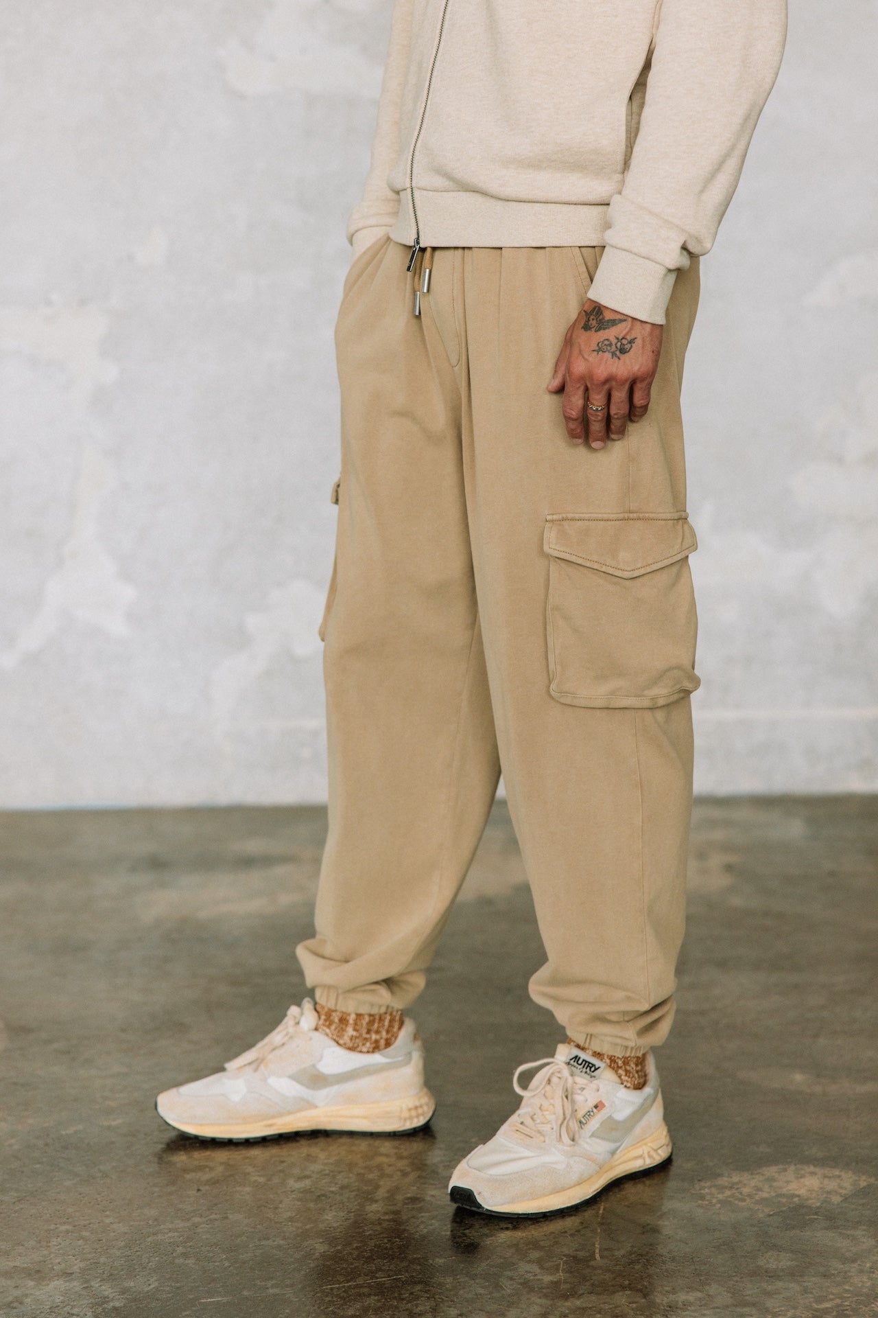 Pantalon slim Mann Miles Alpha beige | Freeman T. Porter