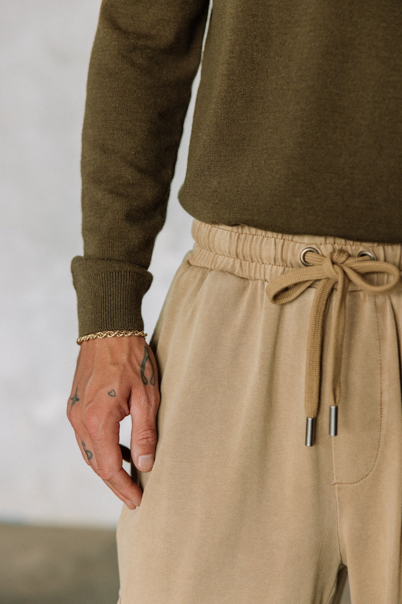 Pantalon slim Mann Miles Alpha beige | Freeman T. Porter