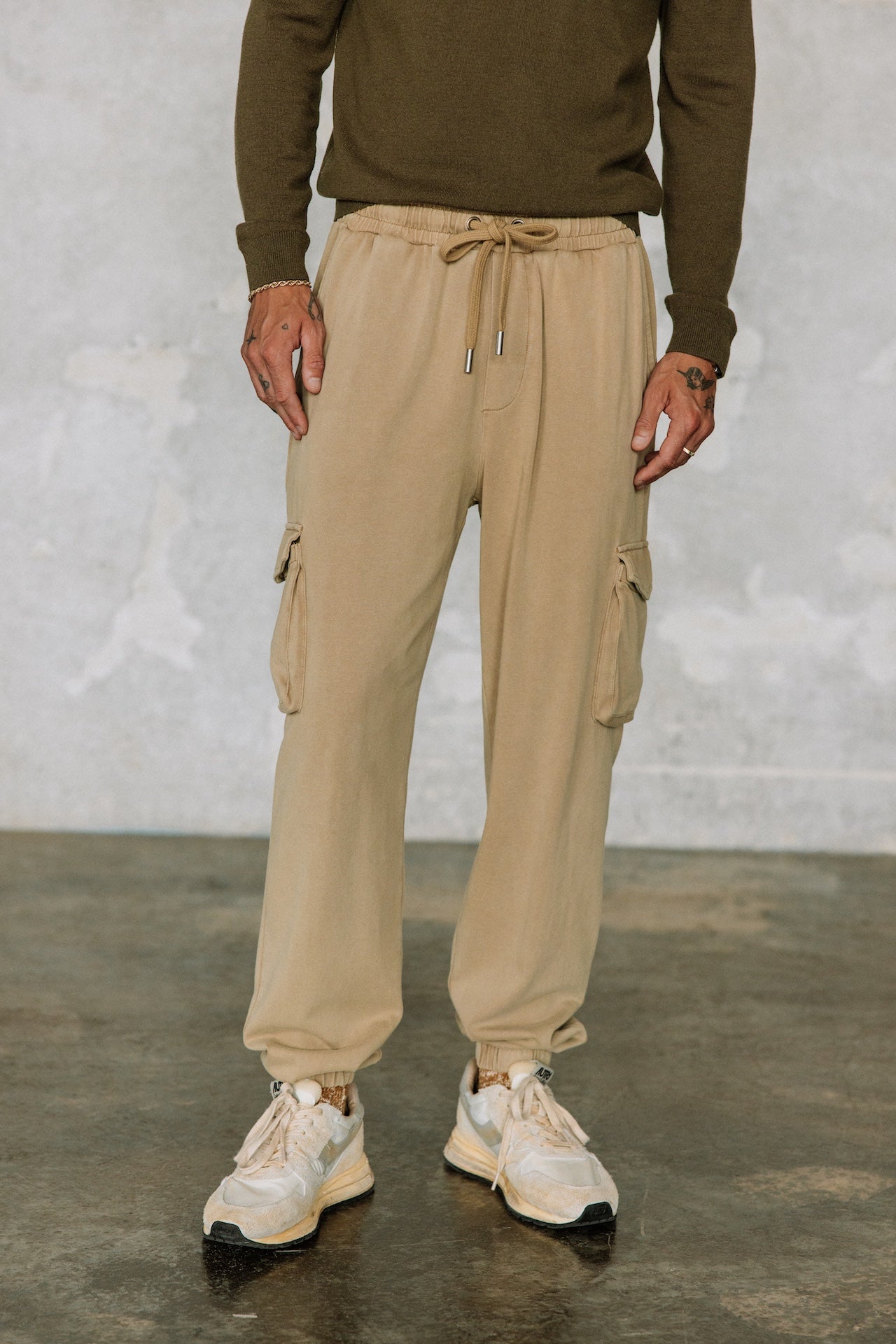 Pantalon slim Mann Miles Alpha beige | Freeman T. Porter