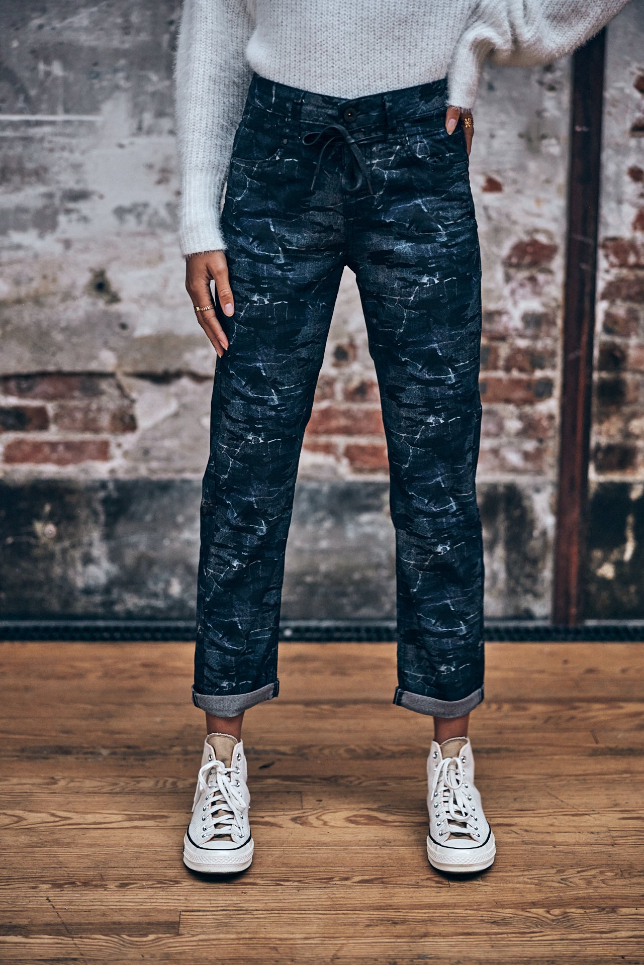 Pantalon boyfriend Femme Loona Martial original | Freeman T. Porter