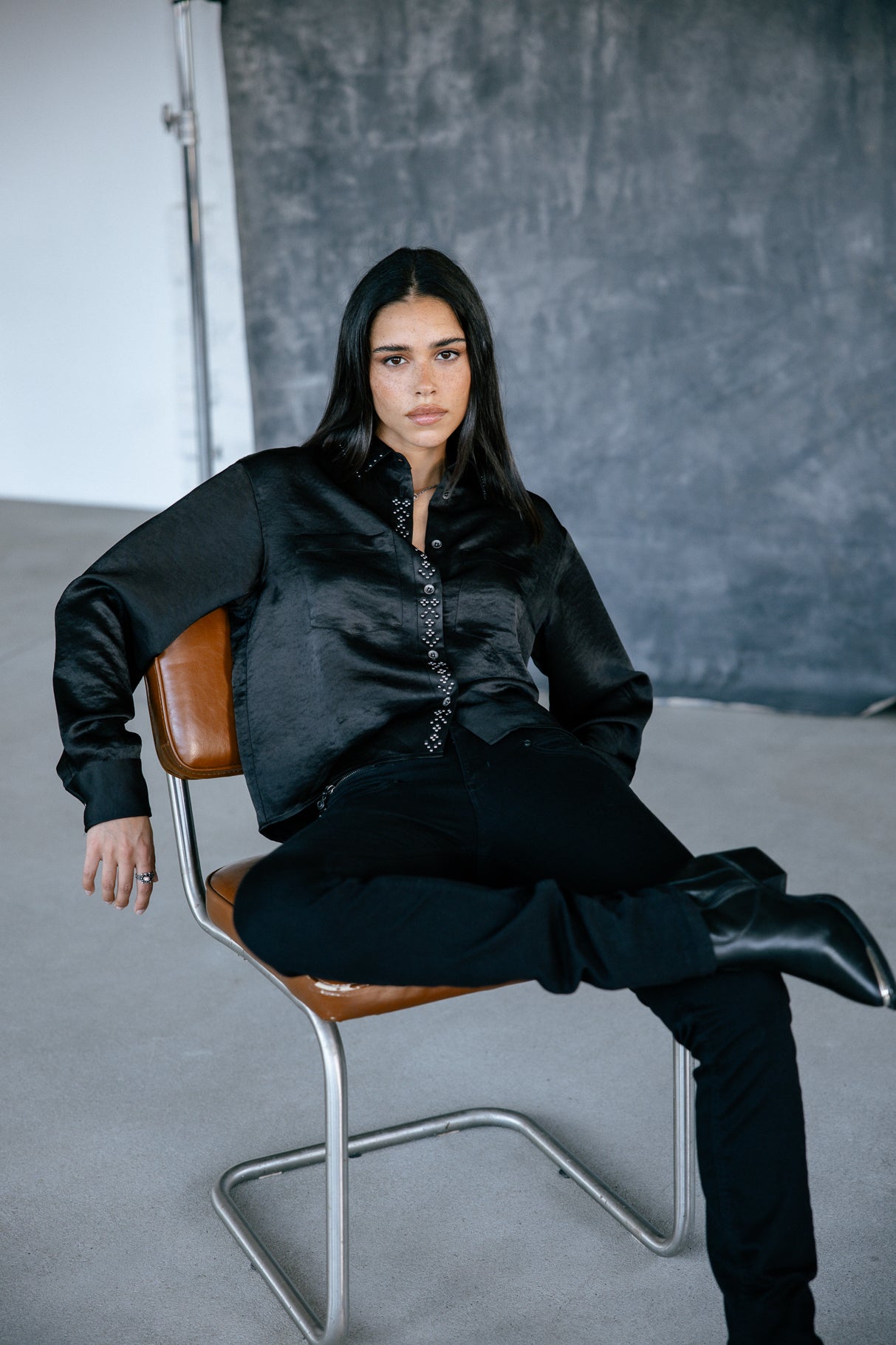 Röhrenjeans Frau Alexa Slim black | Freeman T. Porter