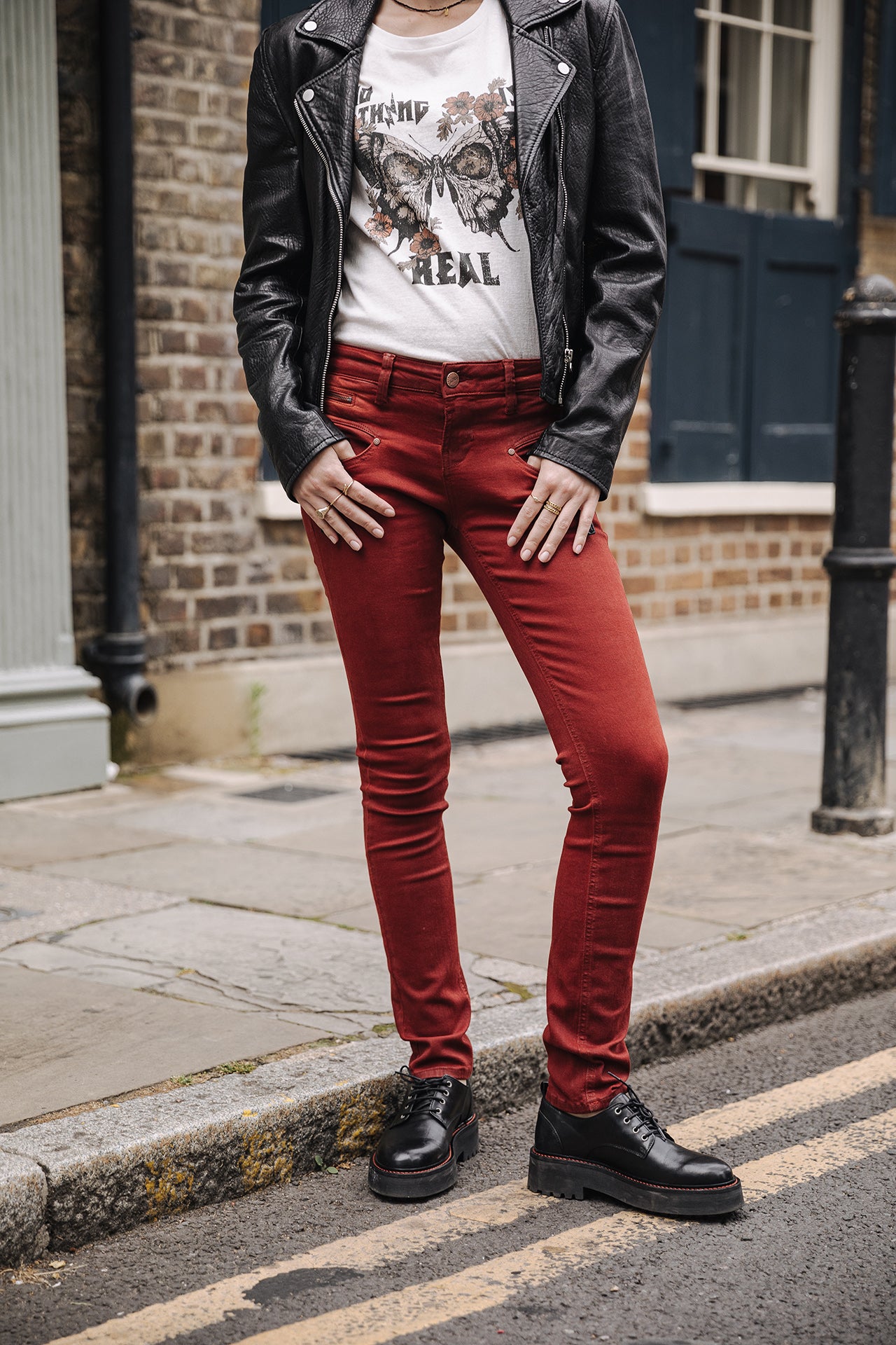 Pantalon slim Mujer Alexa Slim New Magic Color Oil henna | Freeman T. Porter