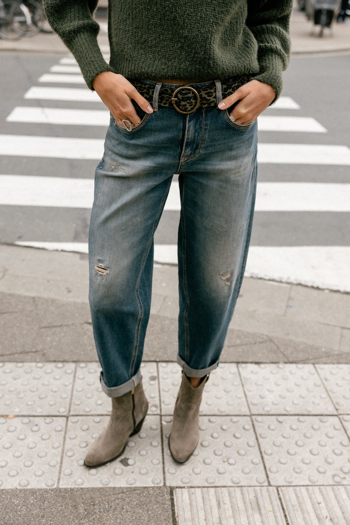 Boyfriend-Jeans Frau Maeva sienne | Freeman T. Porter