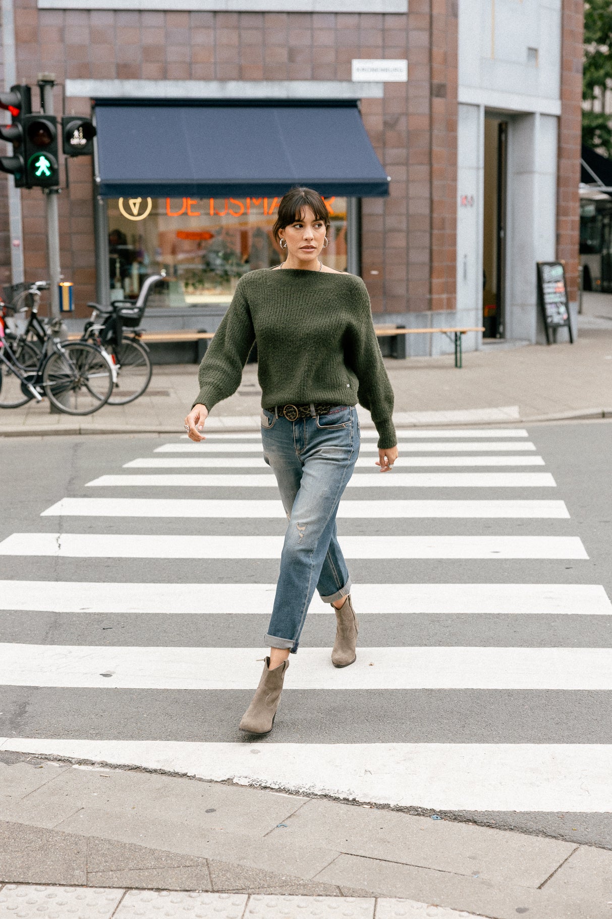 Boyfriend-Jeans Frau Maeva sienne | Freeman T. Porter