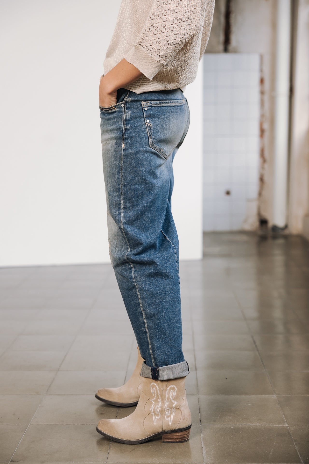 Boyfriend-Jeans Frau Maeva SDM sienne | Freeman T. Porter