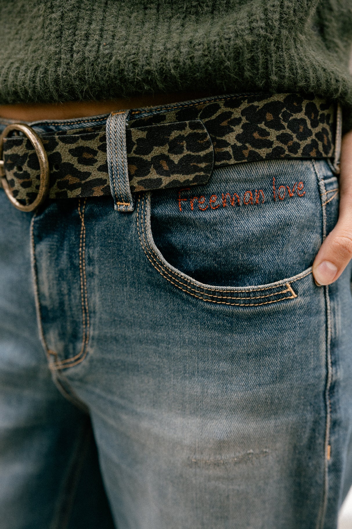 Boyfriend-Jeans Frau Maeva sienne | Freeman T. Porter