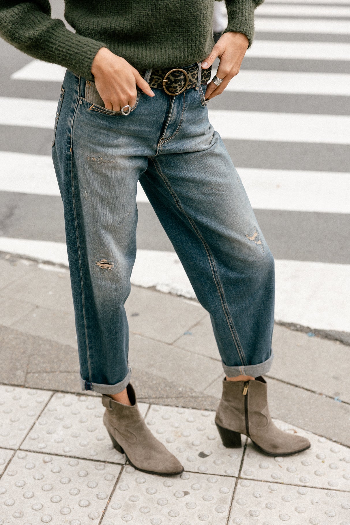 Boyfriend-Jeans Frau Maeva sienne | Freeman T. Porter