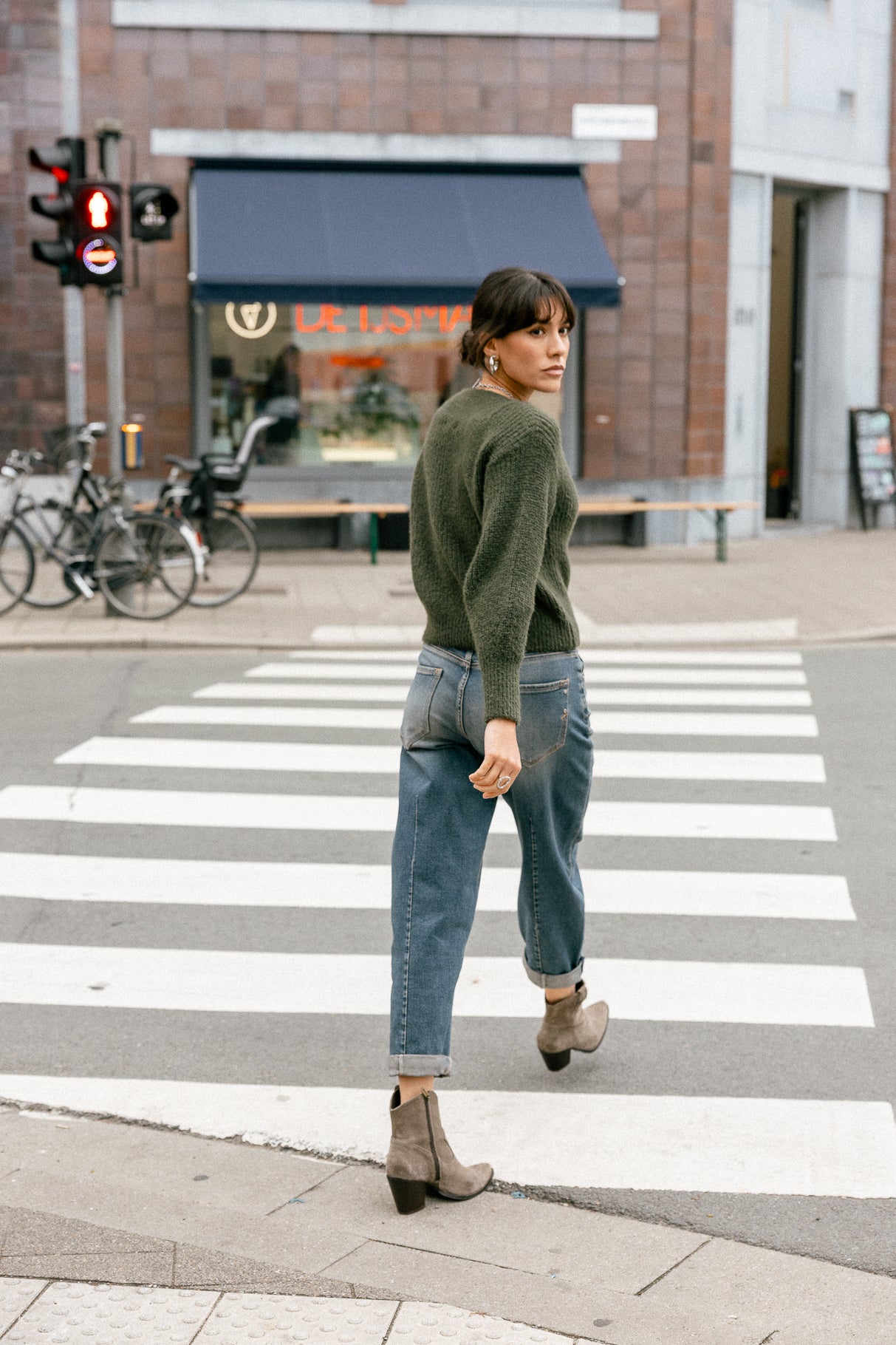 Boyfriend-Jeans Frau Maeva sienne | Freeman T. Porter