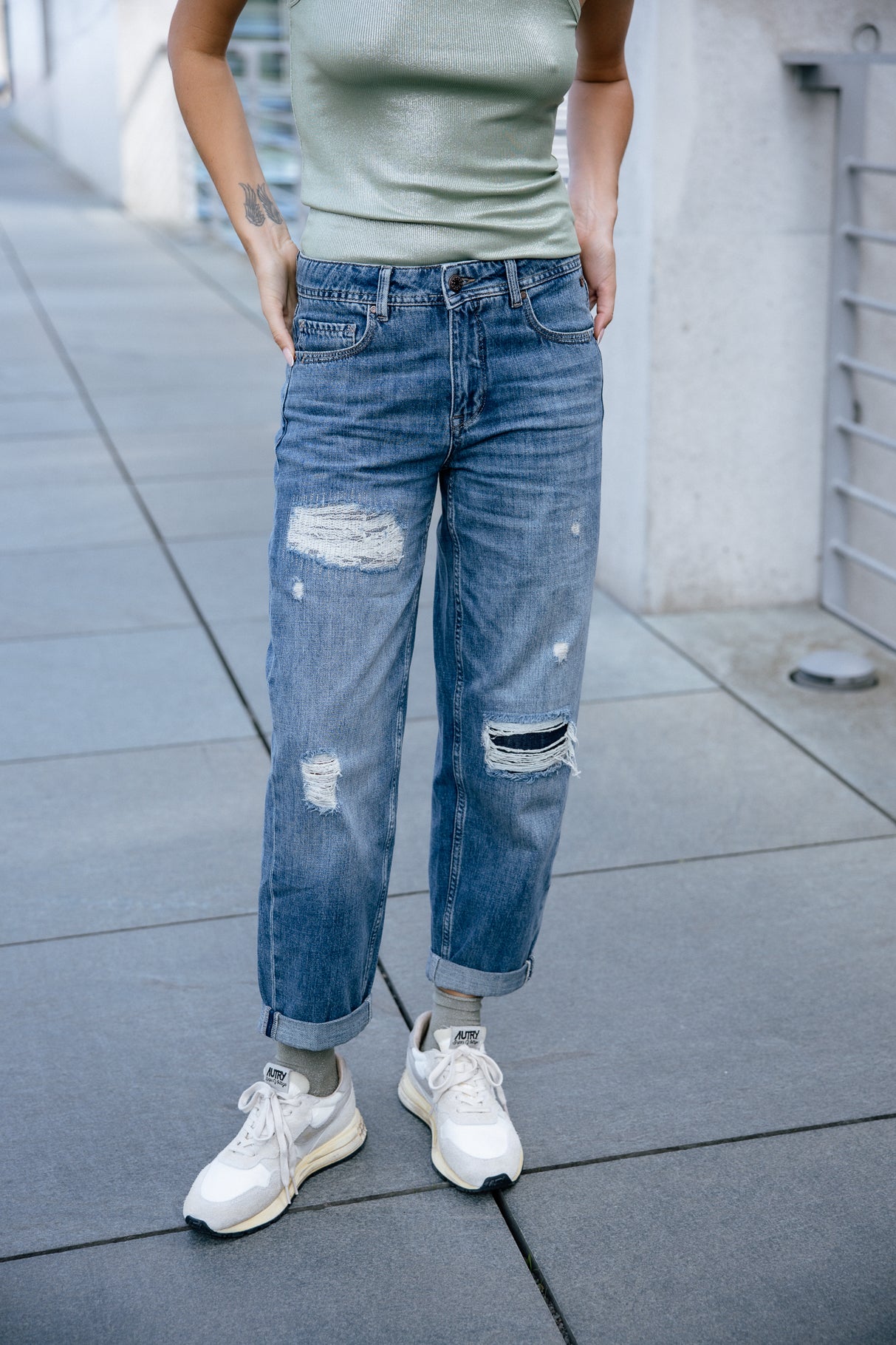 Jeans boyfriend Femme Maeva Denim barsen | Freeman T. Porter