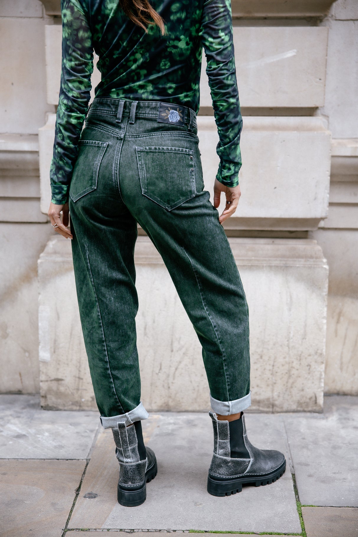 Jeans boyfriend Frau Maeva Denim flox green | Freeman T. Porter