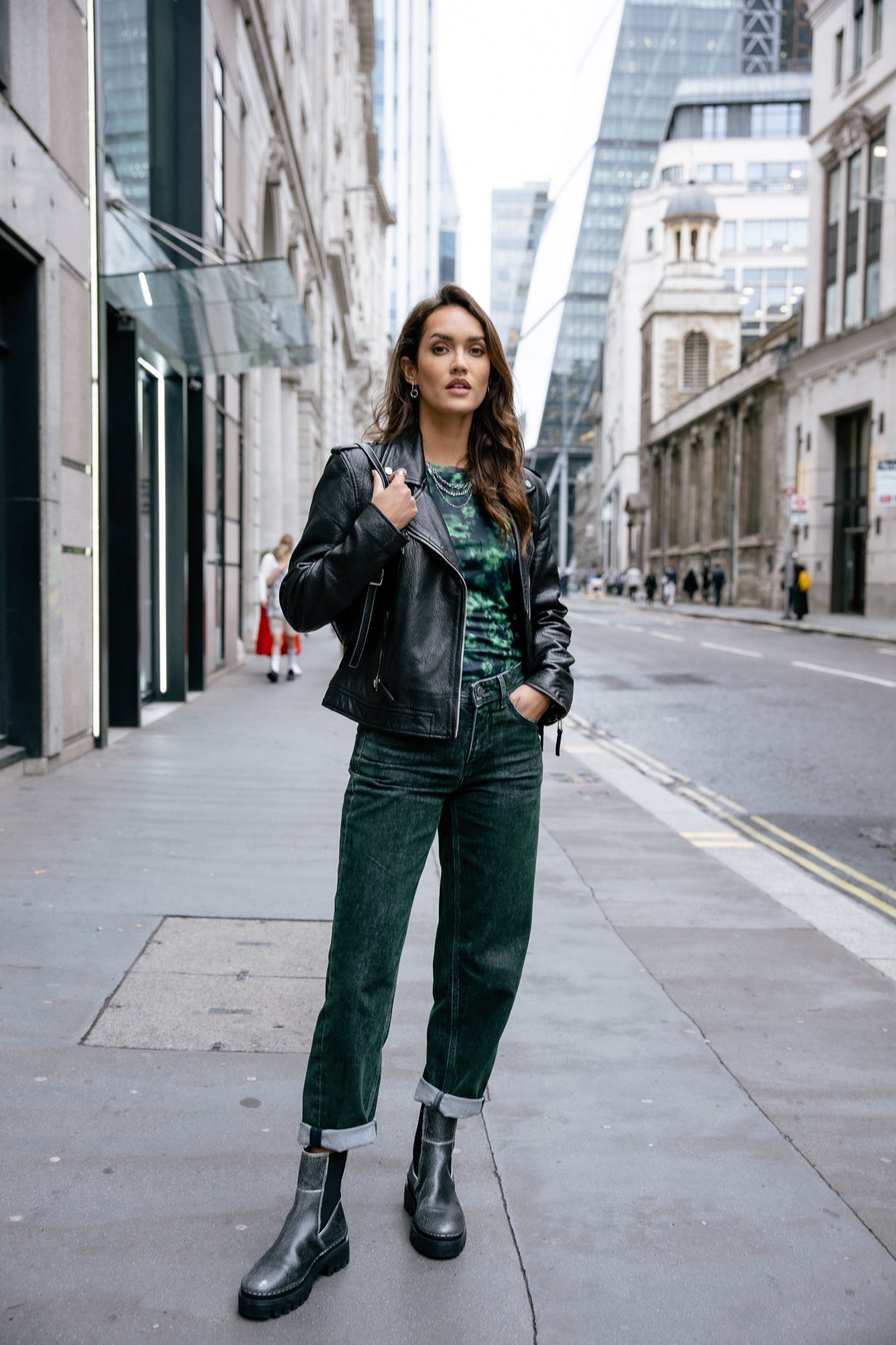 Jeans boyfriend Femme Maeva Denim flox green | Freeman T. Porter