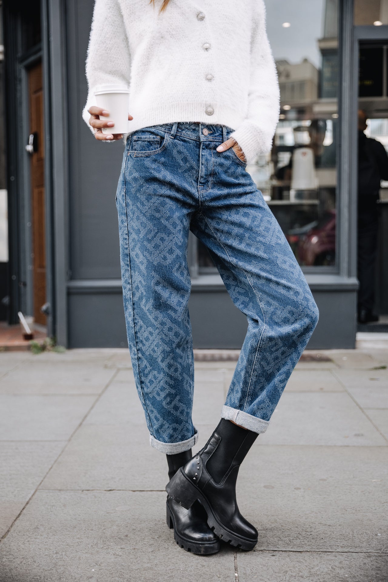 Jeans boyfriend Woman Maeva marvey pique | Freeman T. Porter