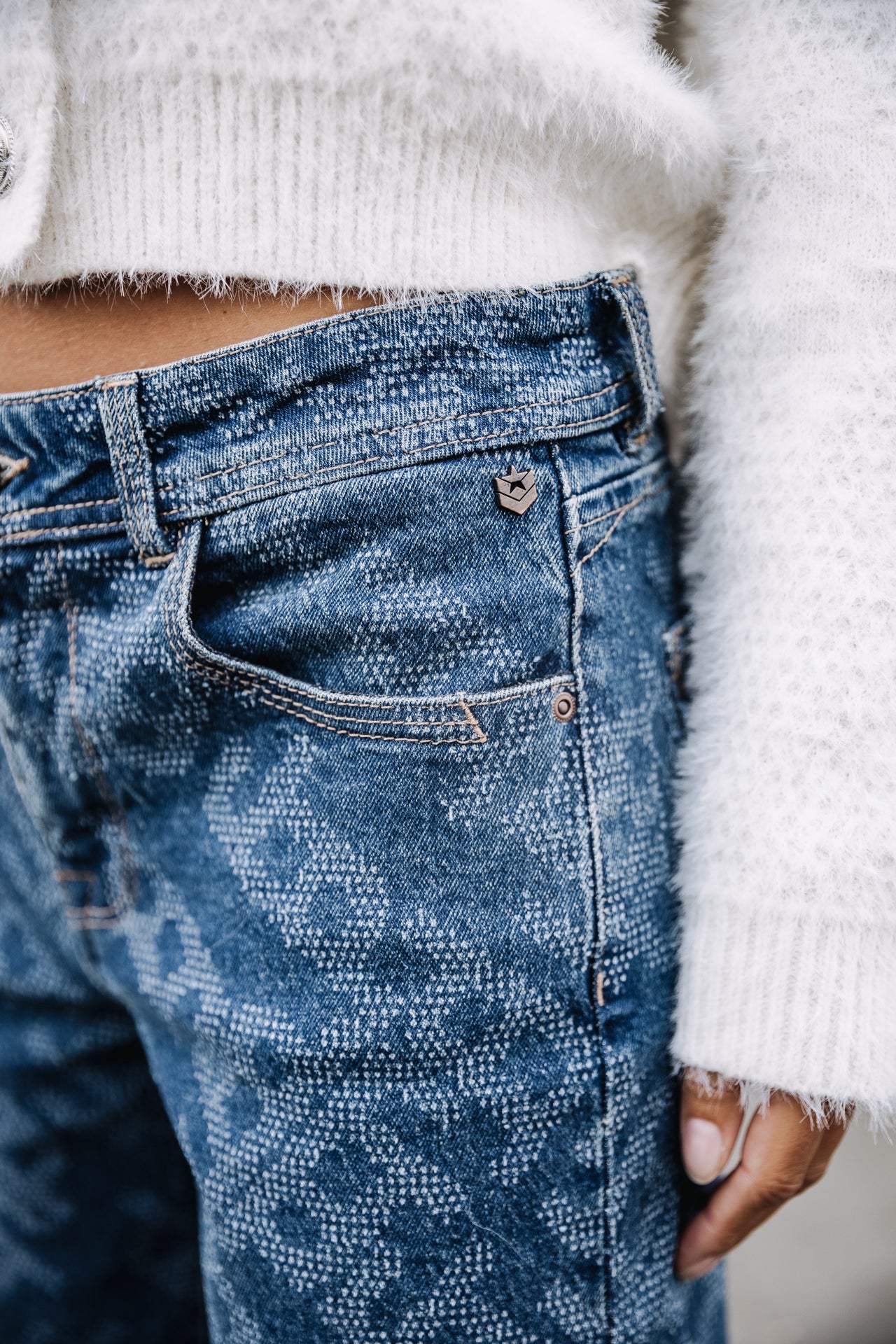 Jeans boyfriend Woman Maeva marvey pique | Freeman T. Porter
