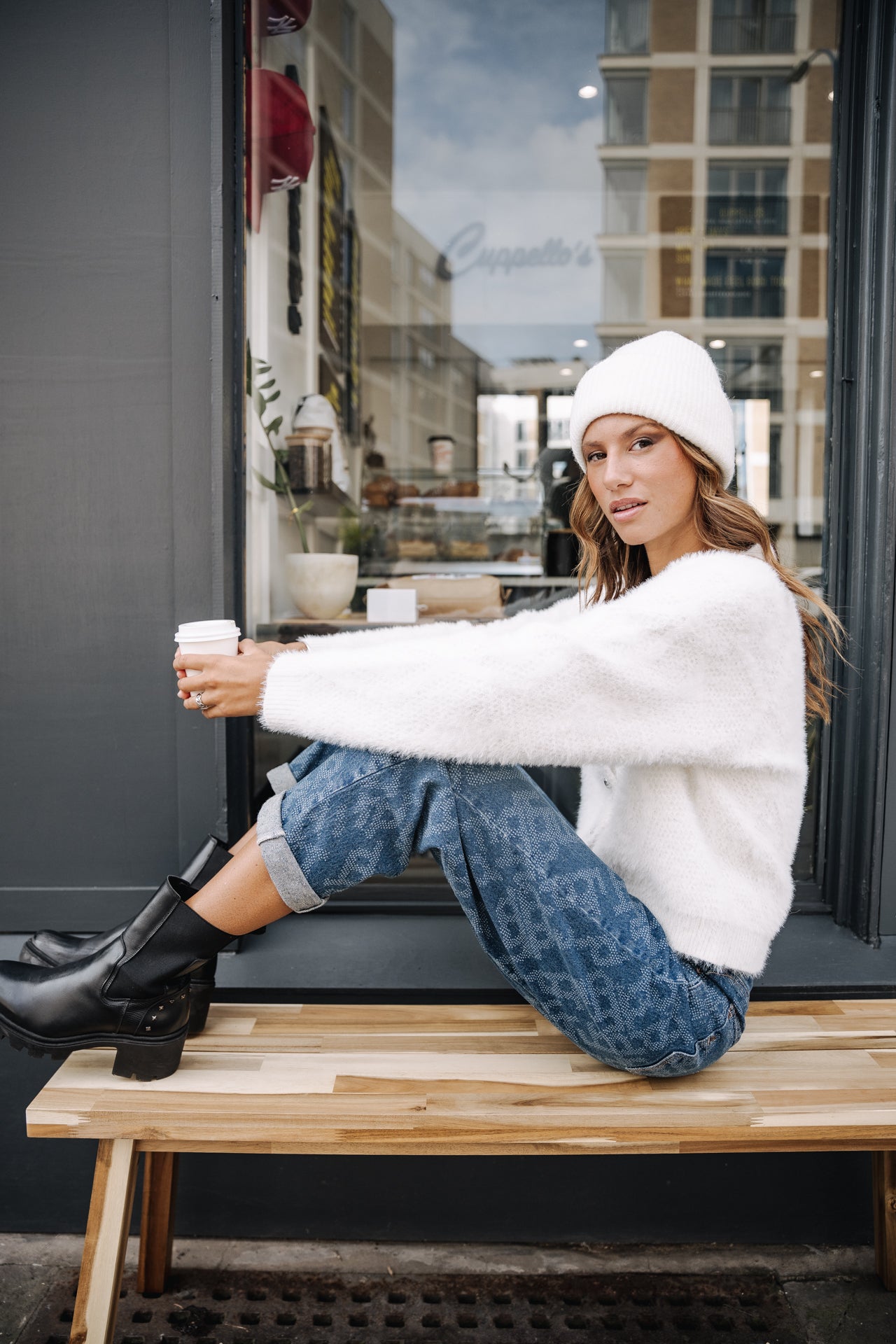 Jeans boyfriend Woman Maeva marvey pique | Freeman T. Porter