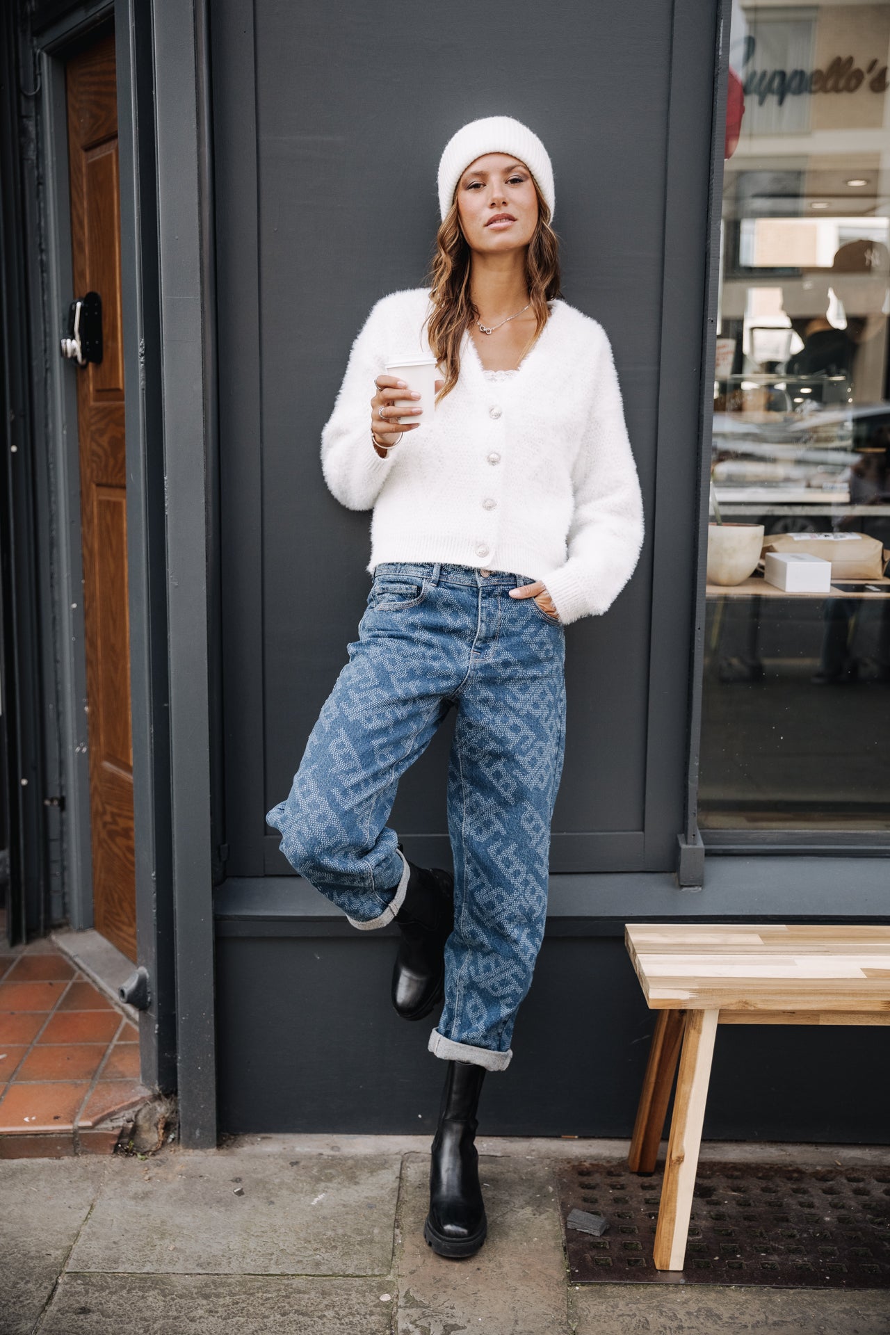 Jeans boyfriend Woman Maeva marvey pique | Freeman T. Porter