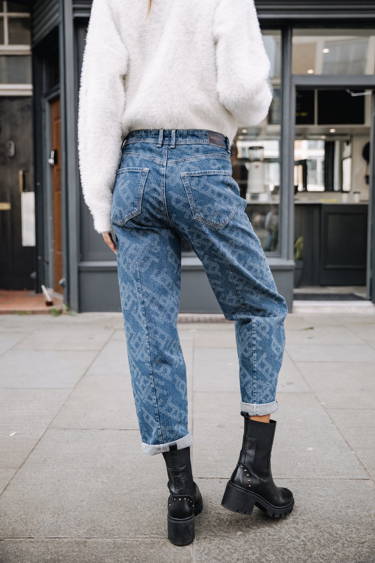 Jeans boyfriend Woman Maeva marvey pique | Freeman T. Porter