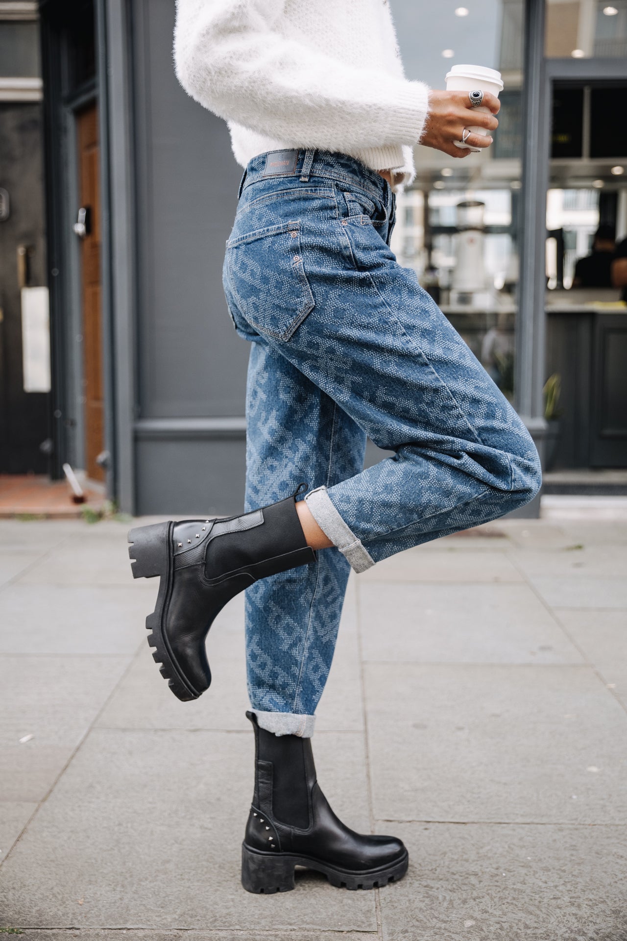 Jeans boyfriend Woman Maeva marvey pique | Freeman T. Porter