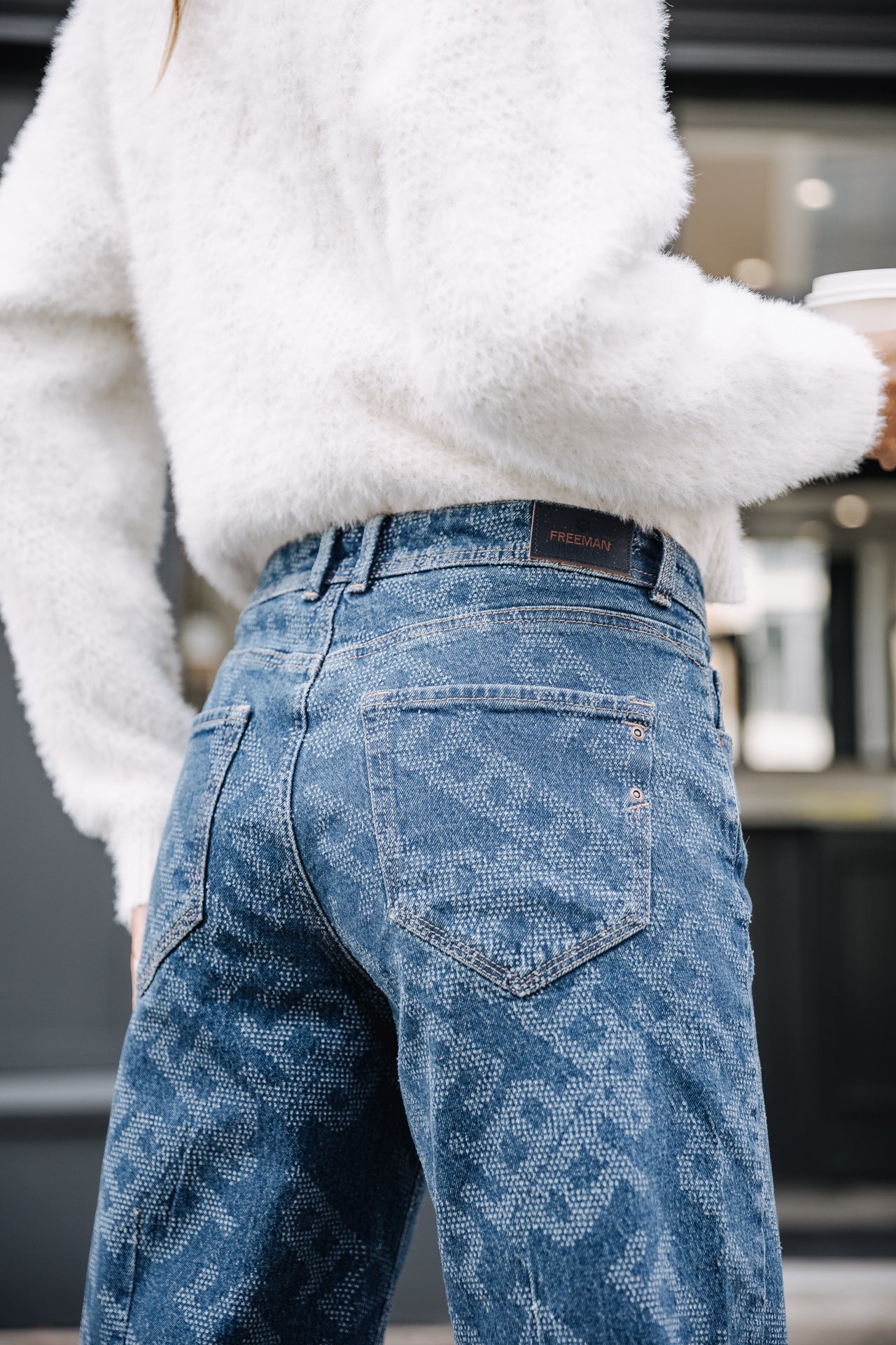 Jeans boyfriend Woman Maeva marvey pique | Freeman T. Porter