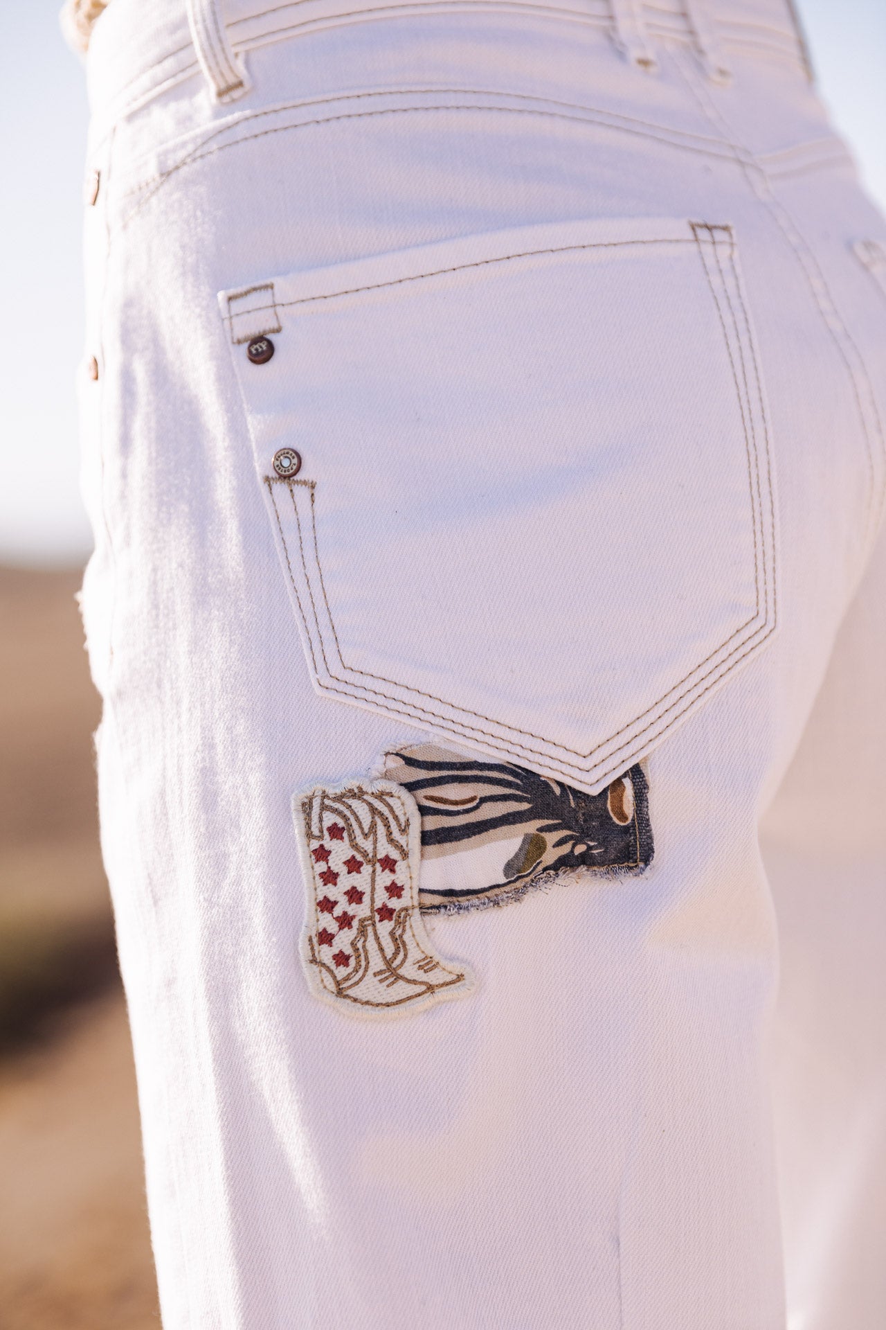 Pantalon boyfriend Woman Maeva Andalousia off white | Freeman T. Porter