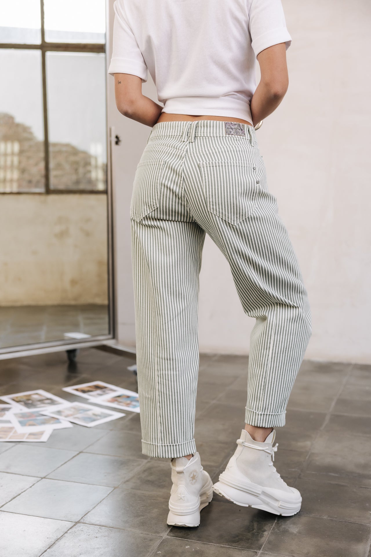 Pantalon boyfriend Femme Maeva Coyote laurel wreath | Freeman T. Porter
