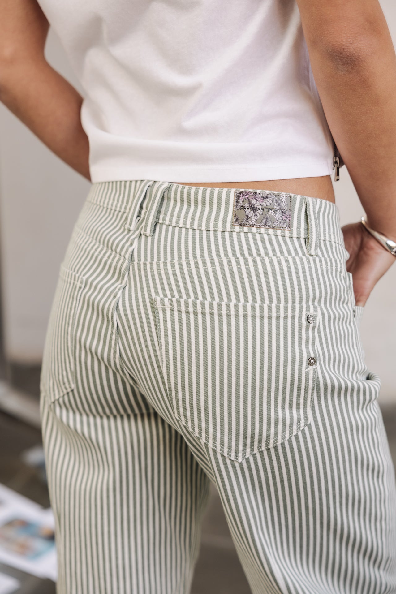 Pantalon boyfriend Femme Maeva Coyote laurel wreath | Freeman T. Porter