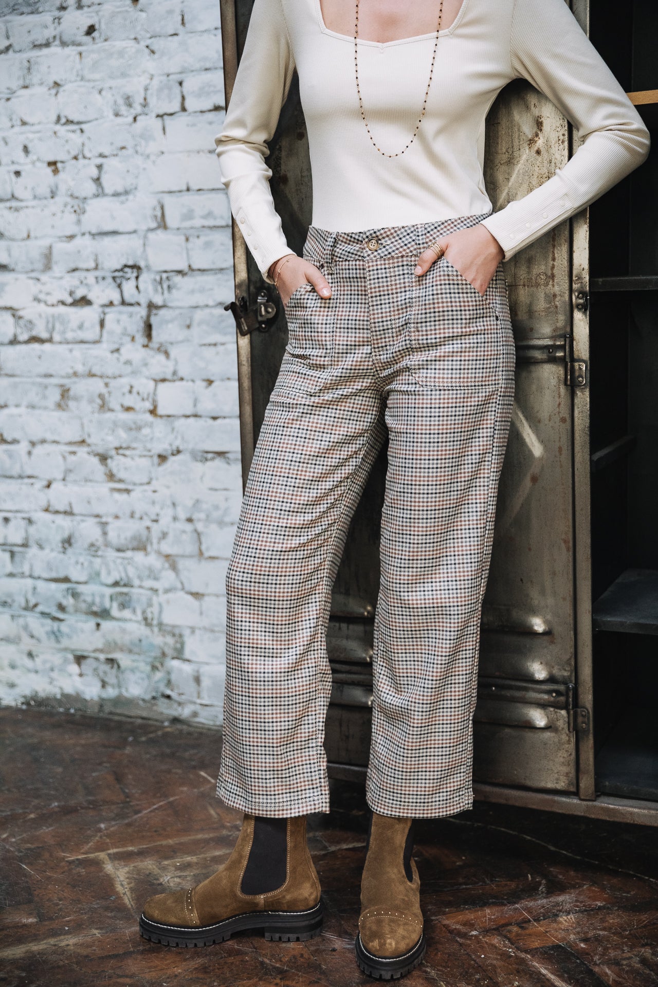 Pantalon droit worker Femme Romane Toronto original | Freeman T. Porter