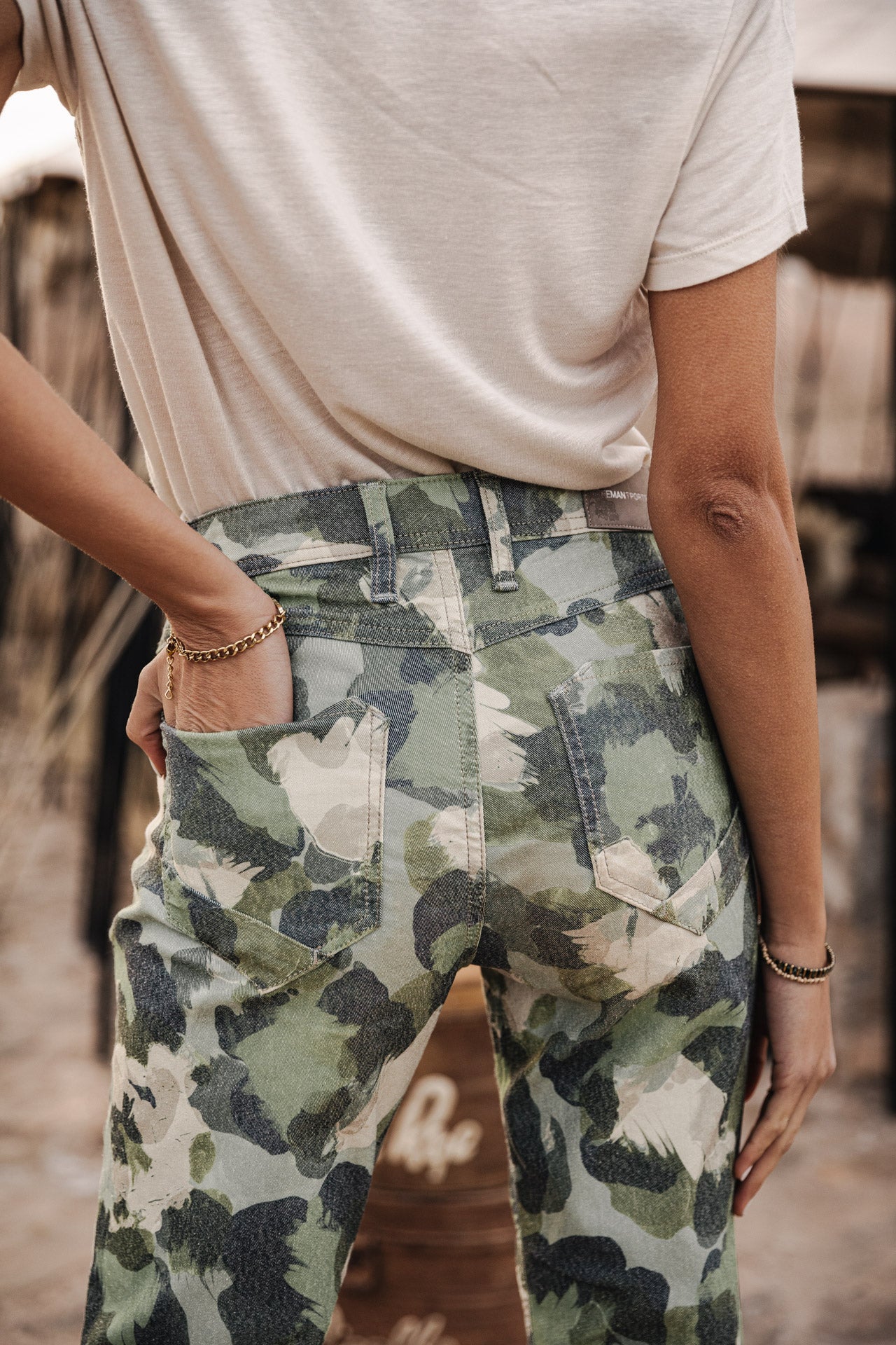 Pantalon slim relaxed Woman Salomé Scrubby original | Freeman T. Porter