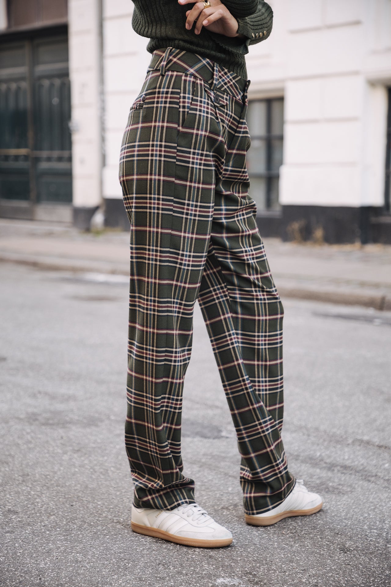 Pantalon droit taille haute Femme Alba Island original | Freeman T. Porter