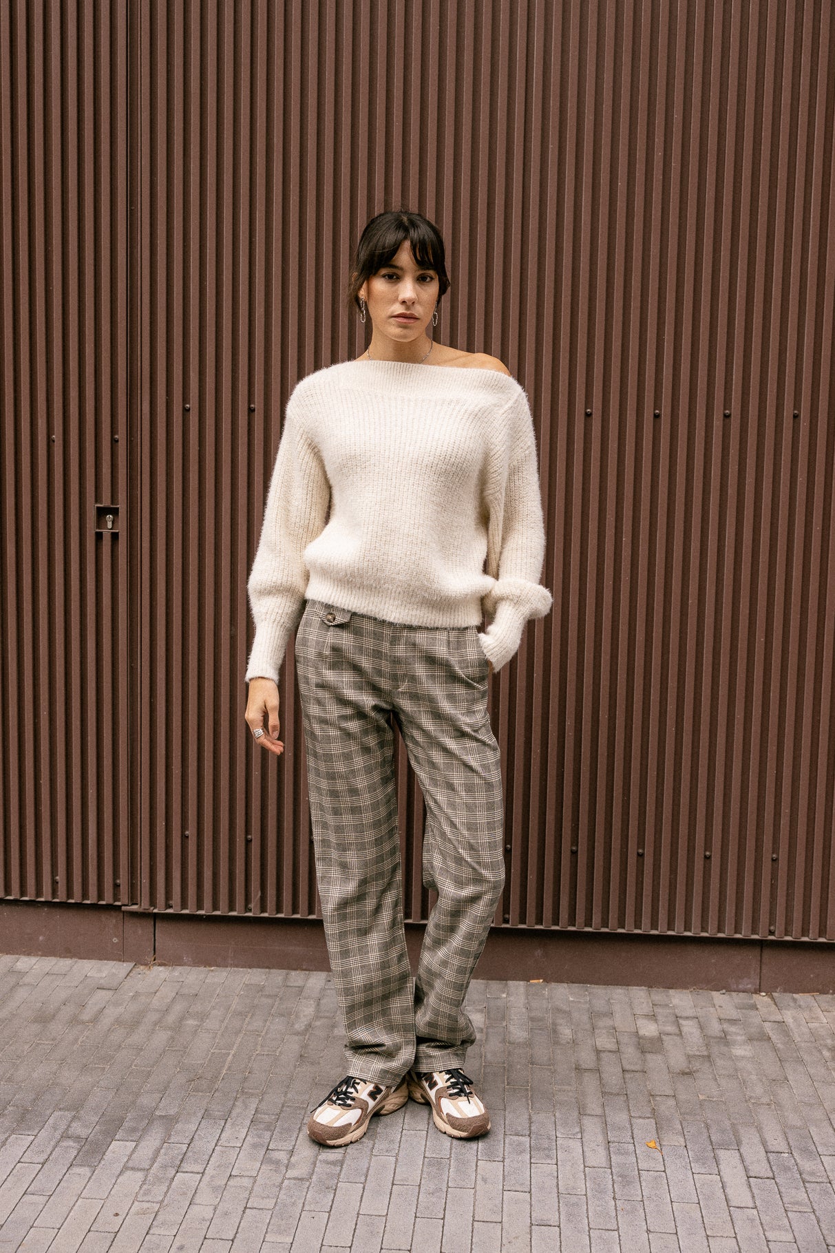 Pantalon droit taille haute Femme Alba Duponti gun metal | Freeman T. Porter