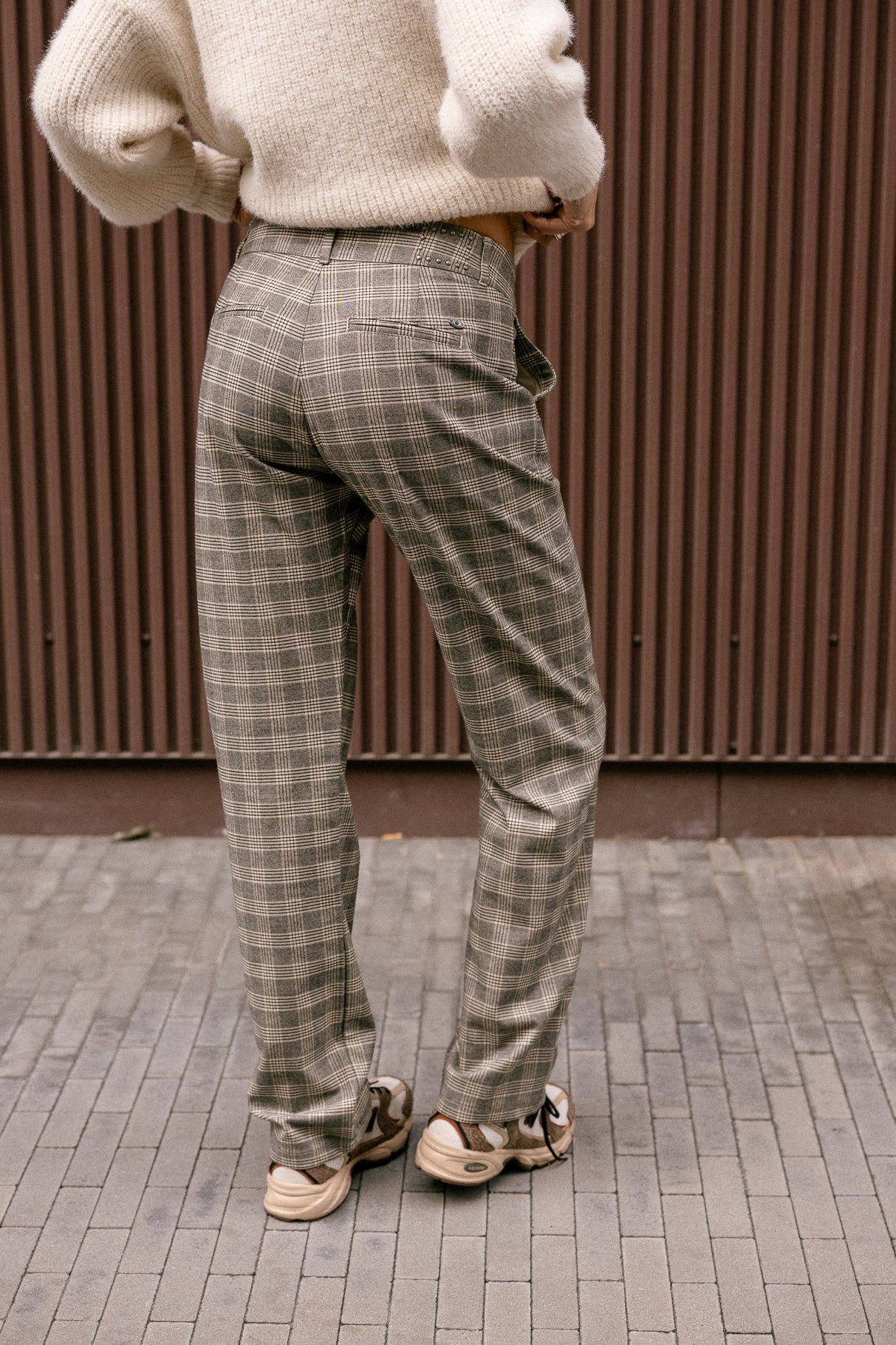 Pantalon droit taille haute Femme Alba Duponti gun metal | Freeman T. Porter