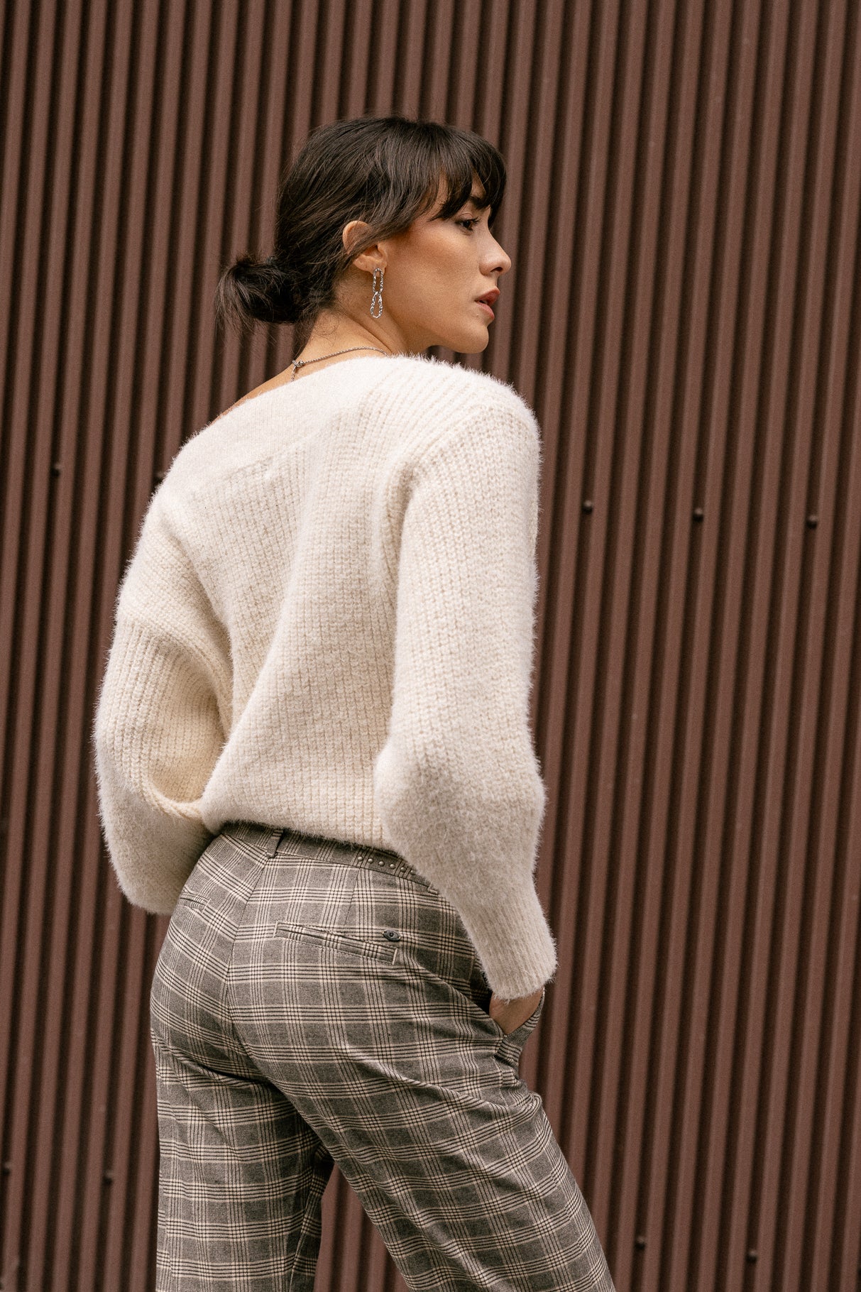 Pantalon droit taille haute Femme Alba Duponti gun metal | Freeman T. Porter