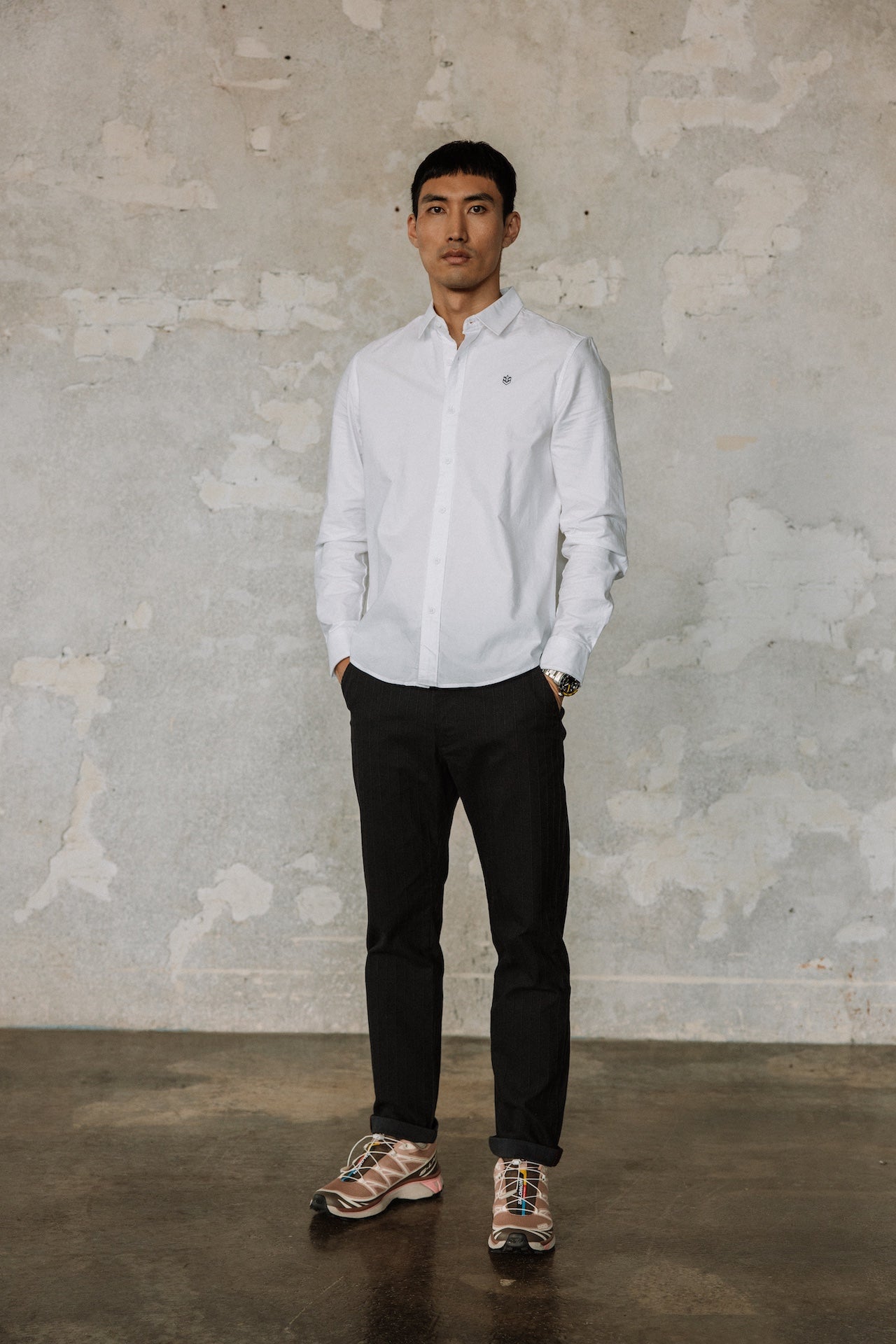Pantalon chino Homme Bruce Abyss peacoat | Freeman T. Porter