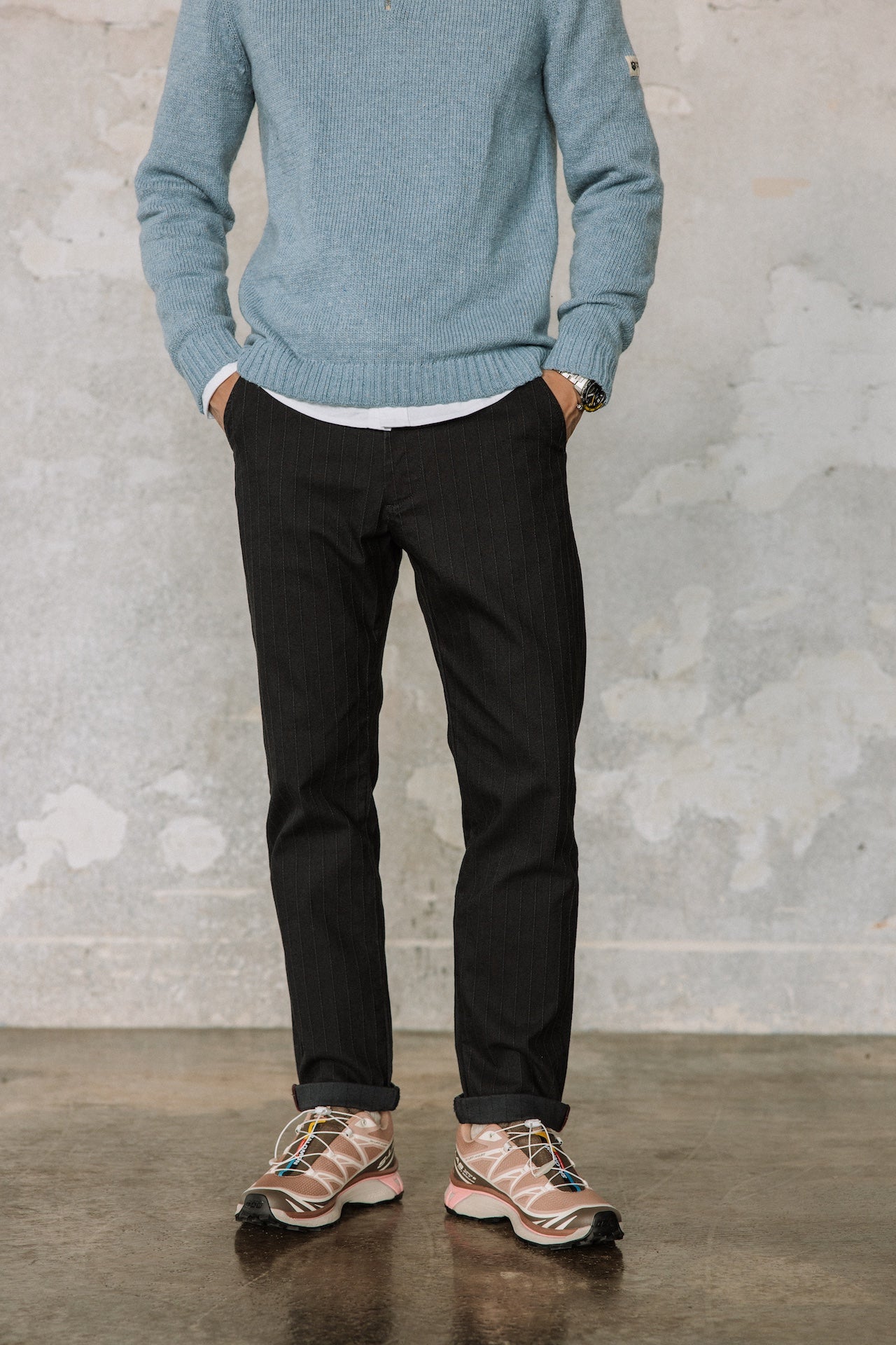 Pantalon chino Homme Bruce Abyss peacoat | Freeman T. Porter