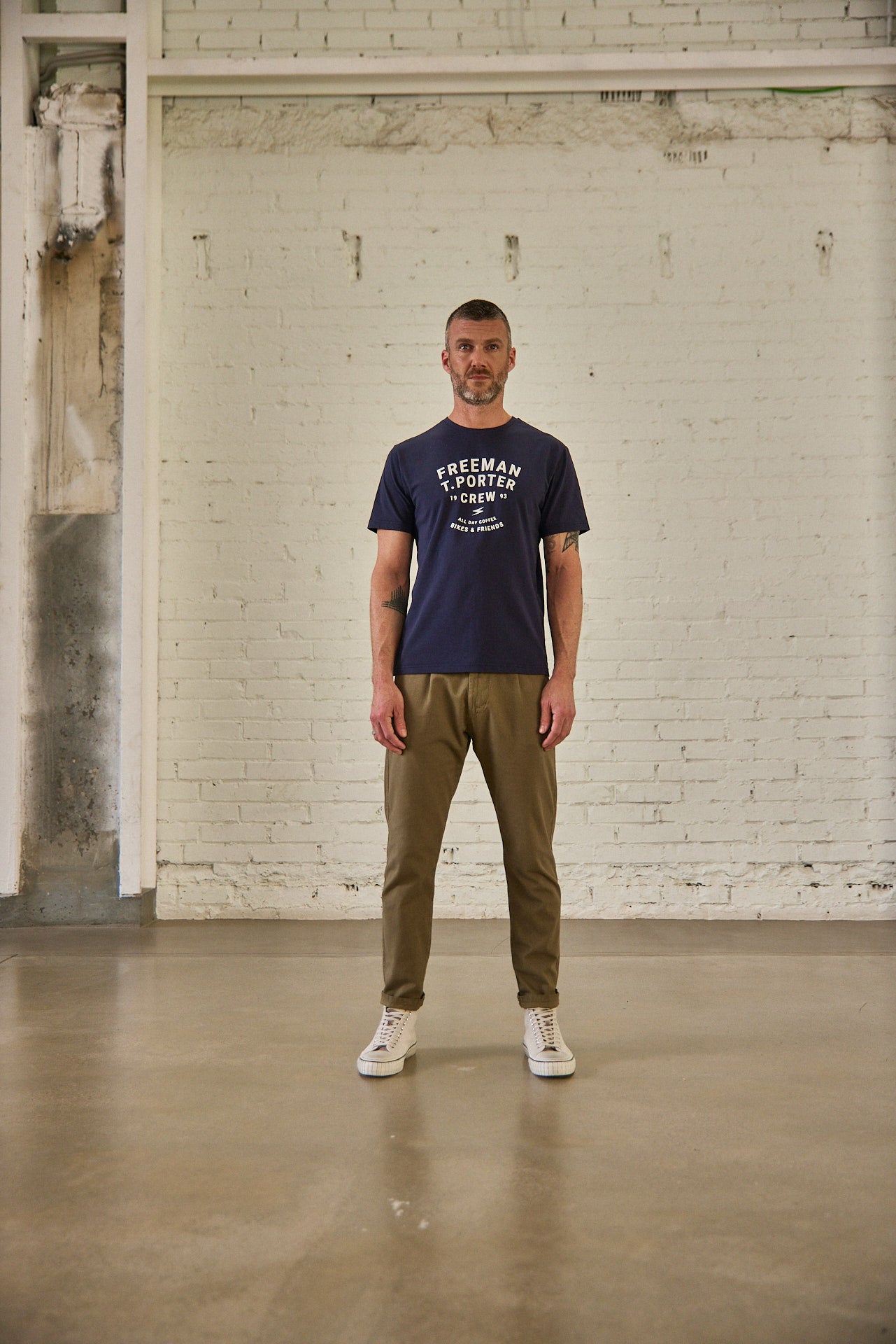Pantalon chino Homme Bruce Aras dusky green | Freeman T. Porter