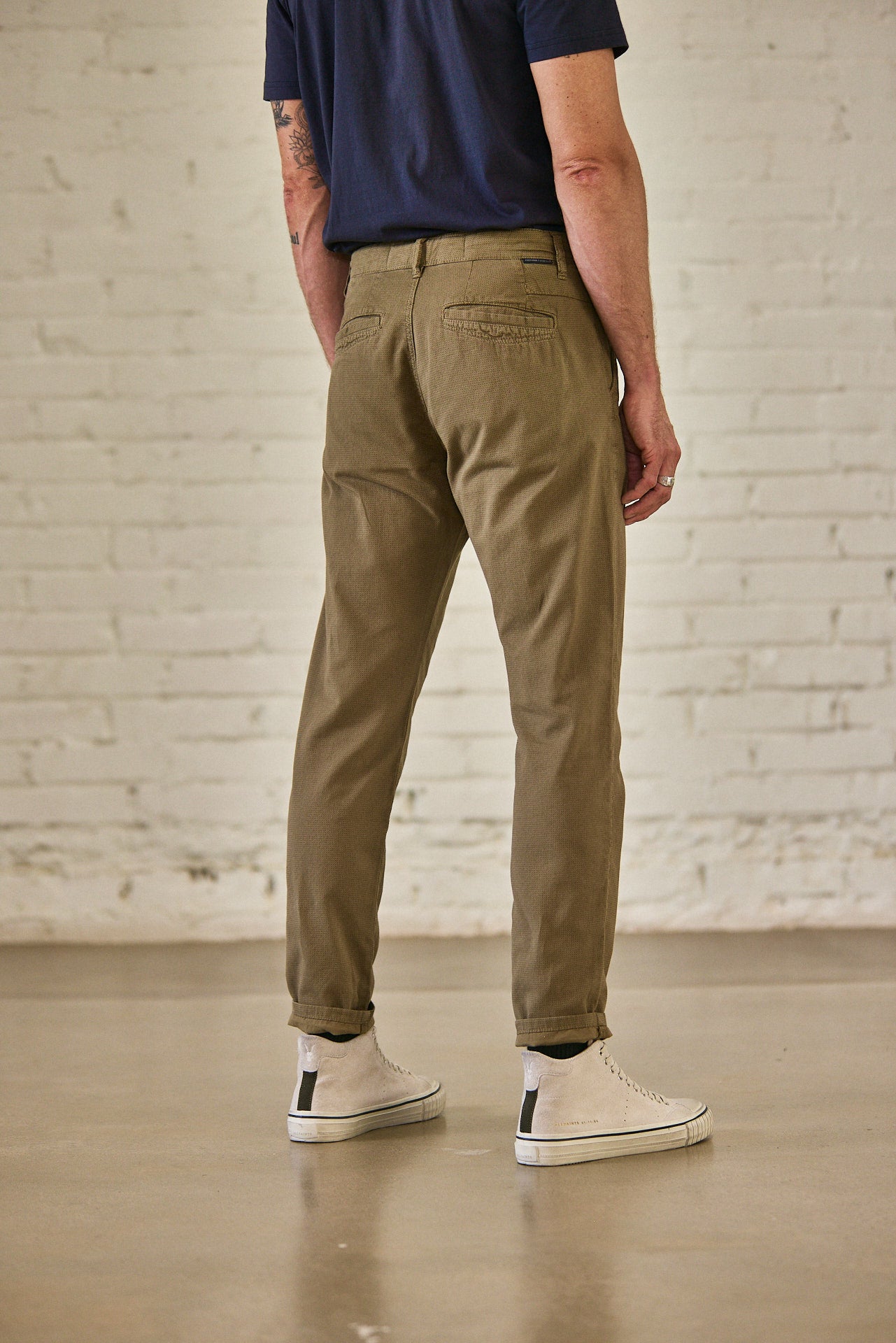 Pantalon chino Homme Bruce Aras dusky green | Freeman T. Porter