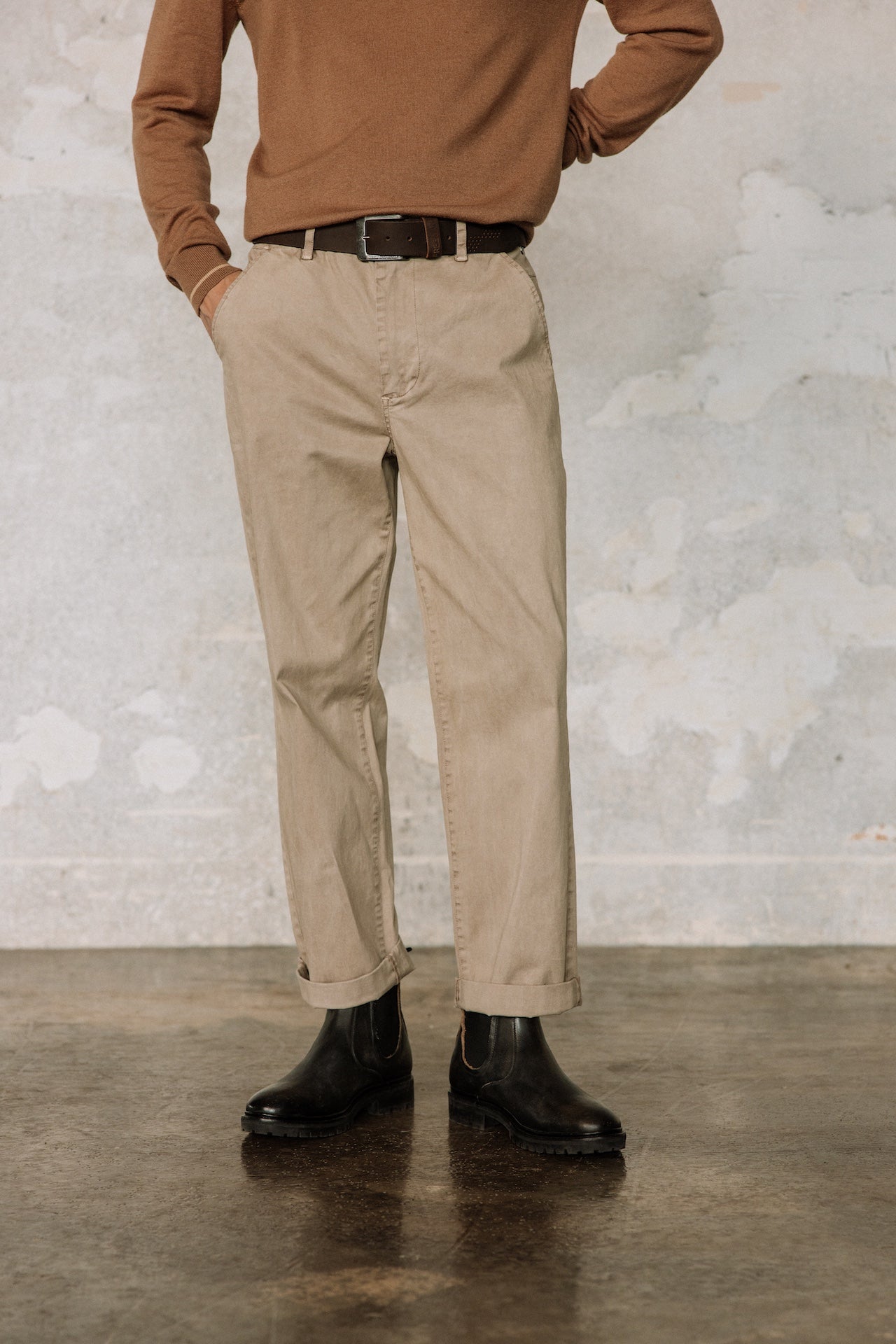 Pantalon chino Homme Bruce Mazaro sand | Freeman T. Porter