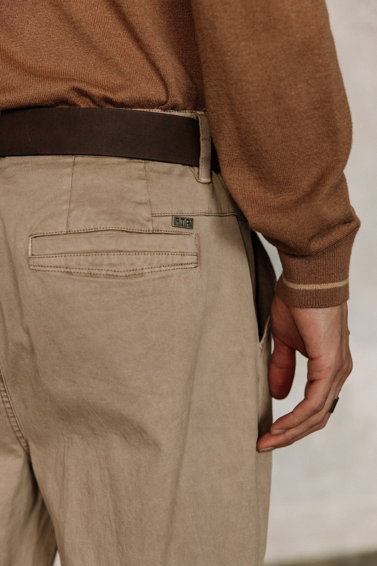 Pantalon chino Homme Bruce Mazaro sand | Freeman T. Porter
