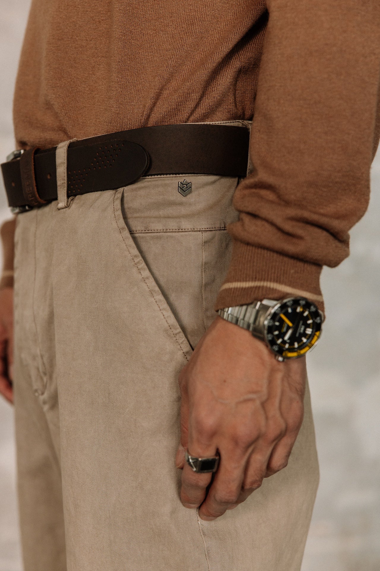 Pantalon chino Homme Bruce Mazaro sand | Freeman T. Porter
