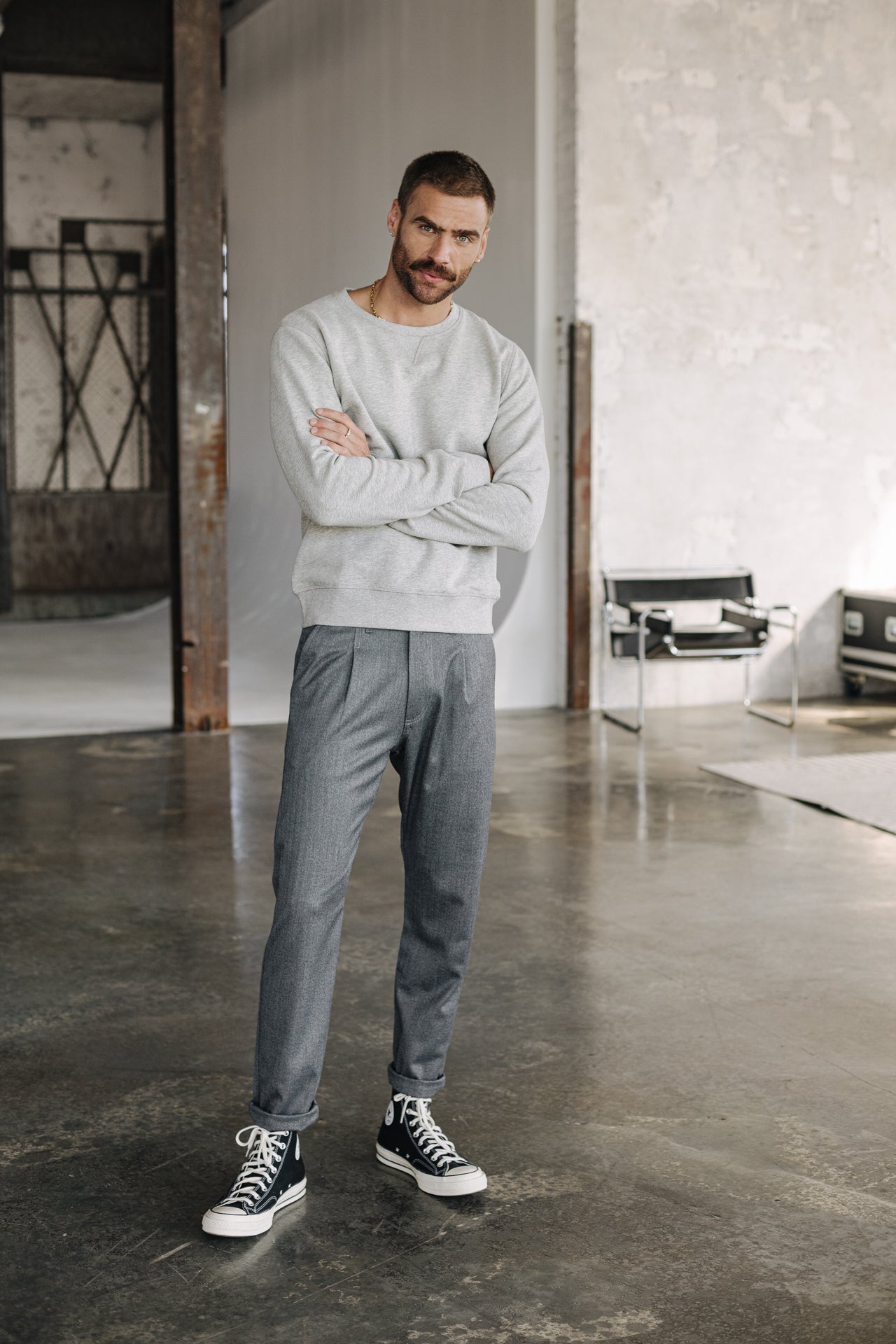 Pantalon chino Homme Bruce Call steel gray | Freeman T. Porter