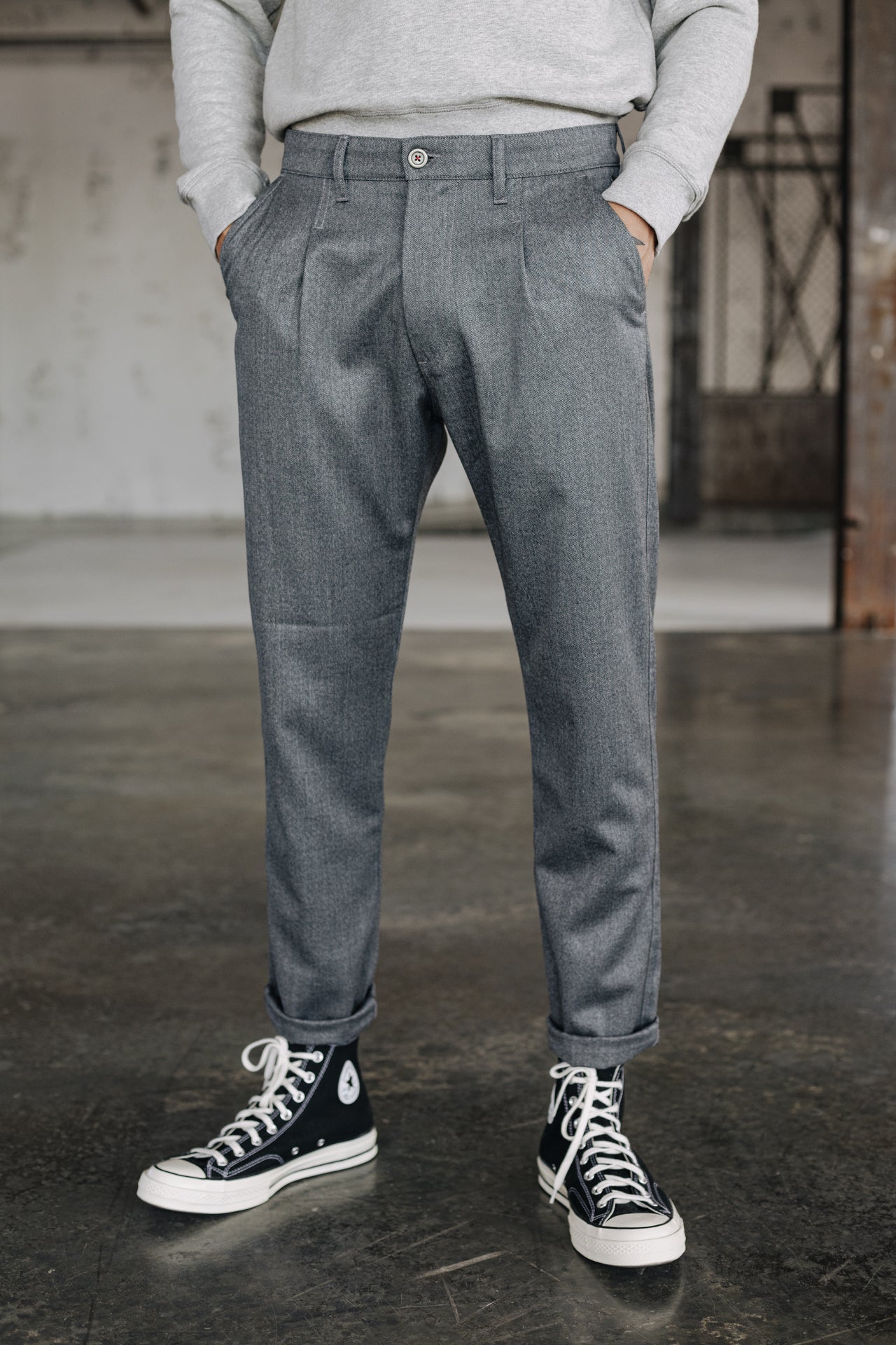 Pantalon chino Homme Bruce Call steel gray | Freeman T. Porter