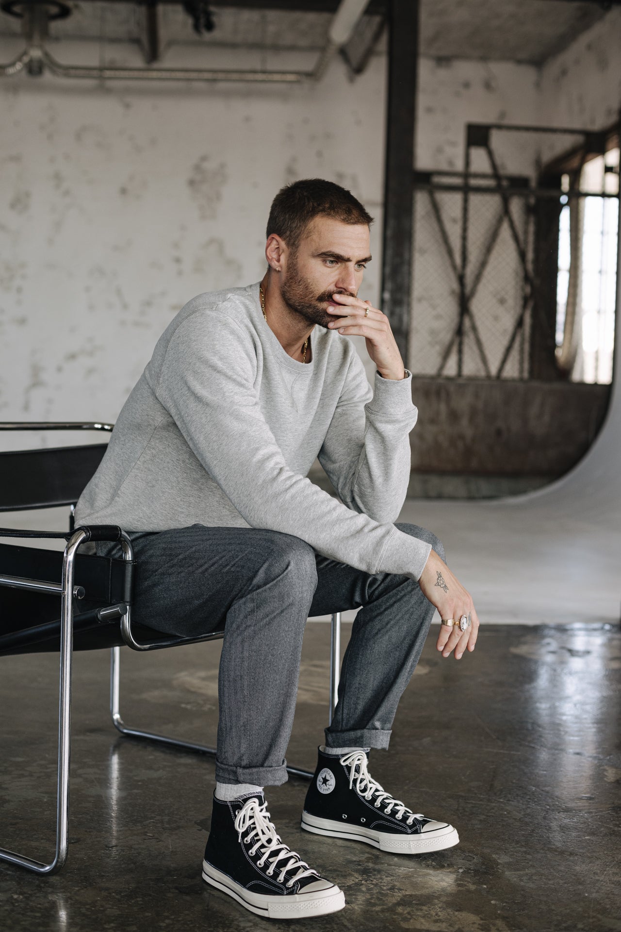 Pantalon chino Homme Bruce Call steel gray | Freeman T. Porter