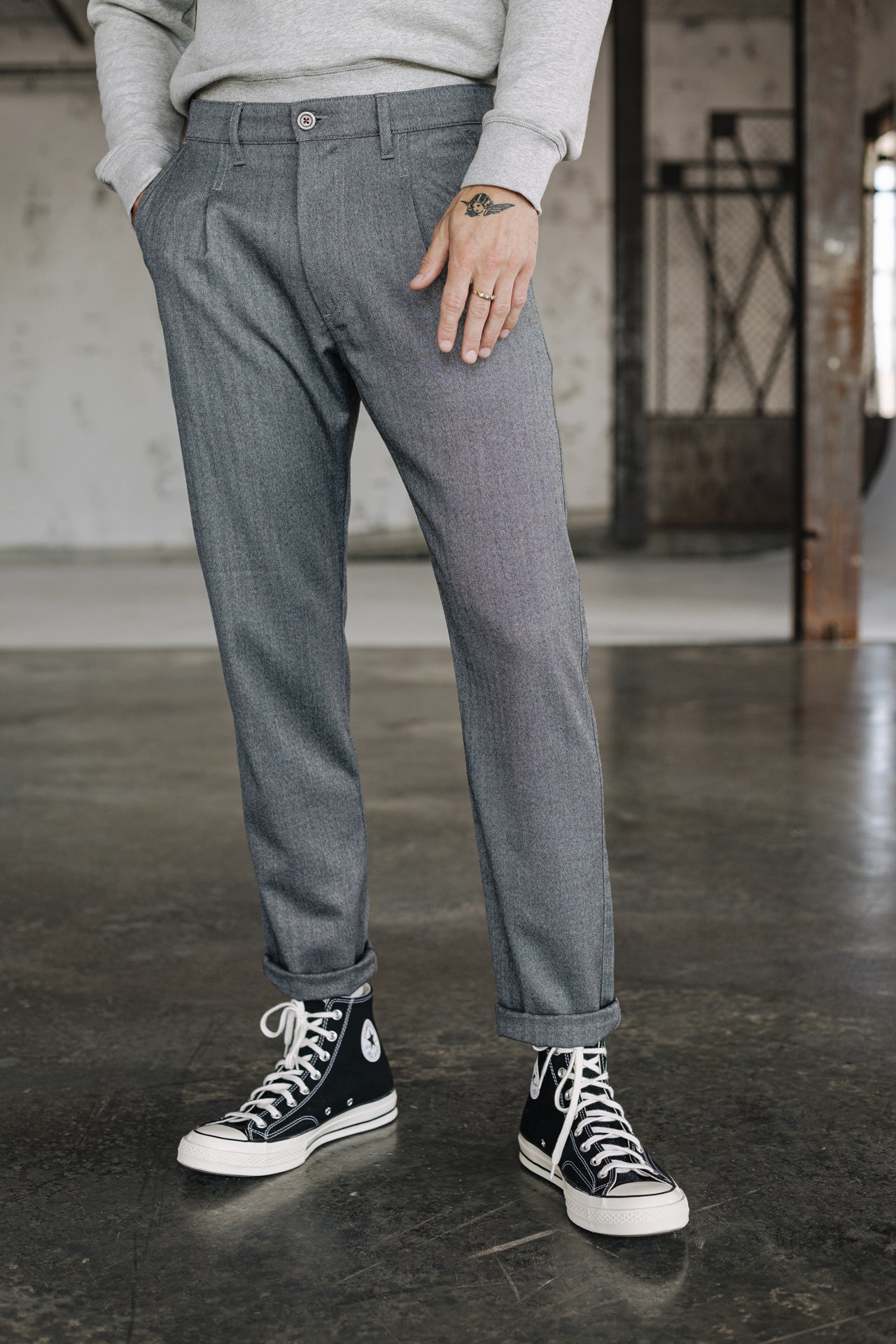 Pantalon chino Homme Bruce Call steel gray | Freeman T. Porter