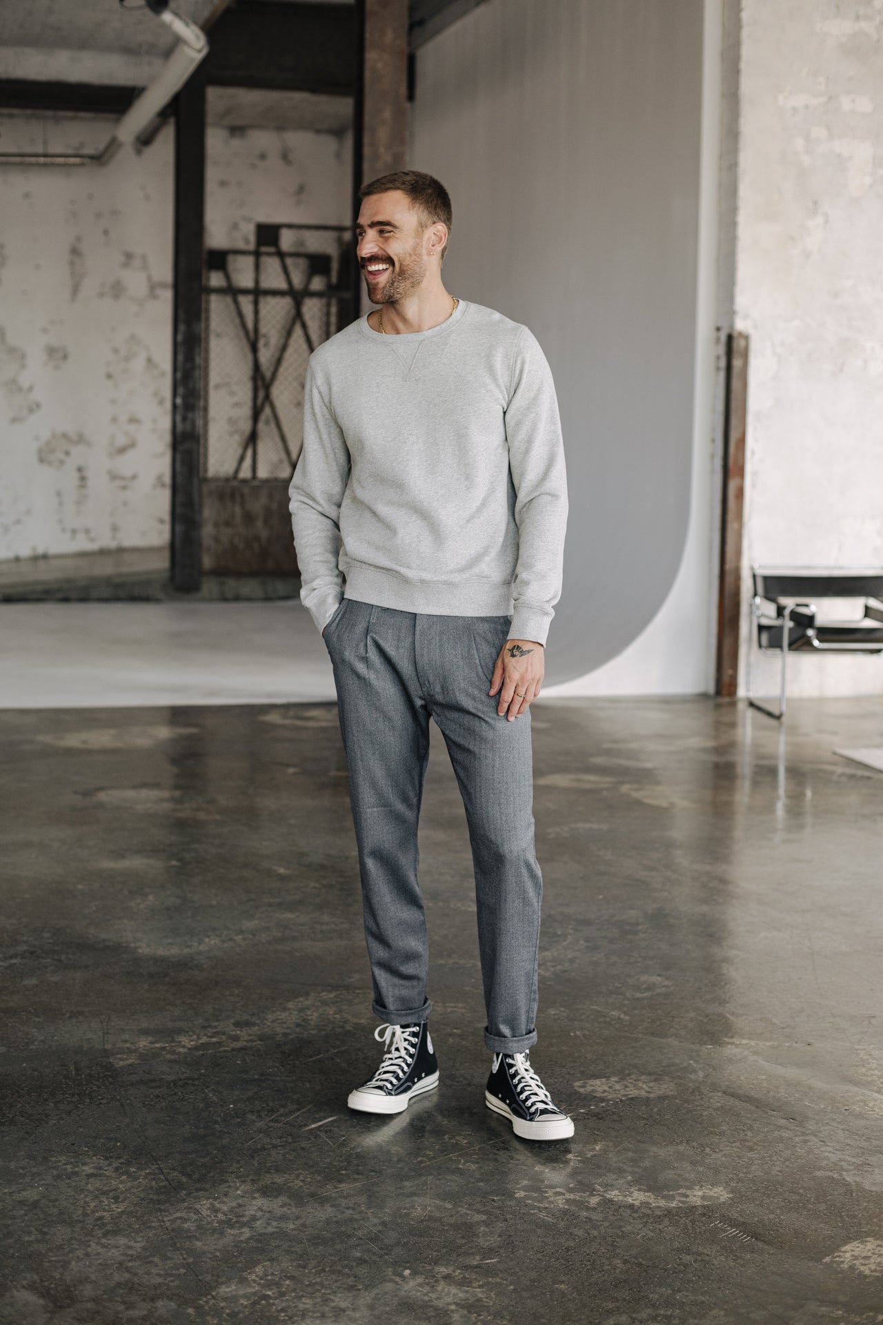 Pantalon chino Homme Bruce Call steel gray | Freeman T. Porter