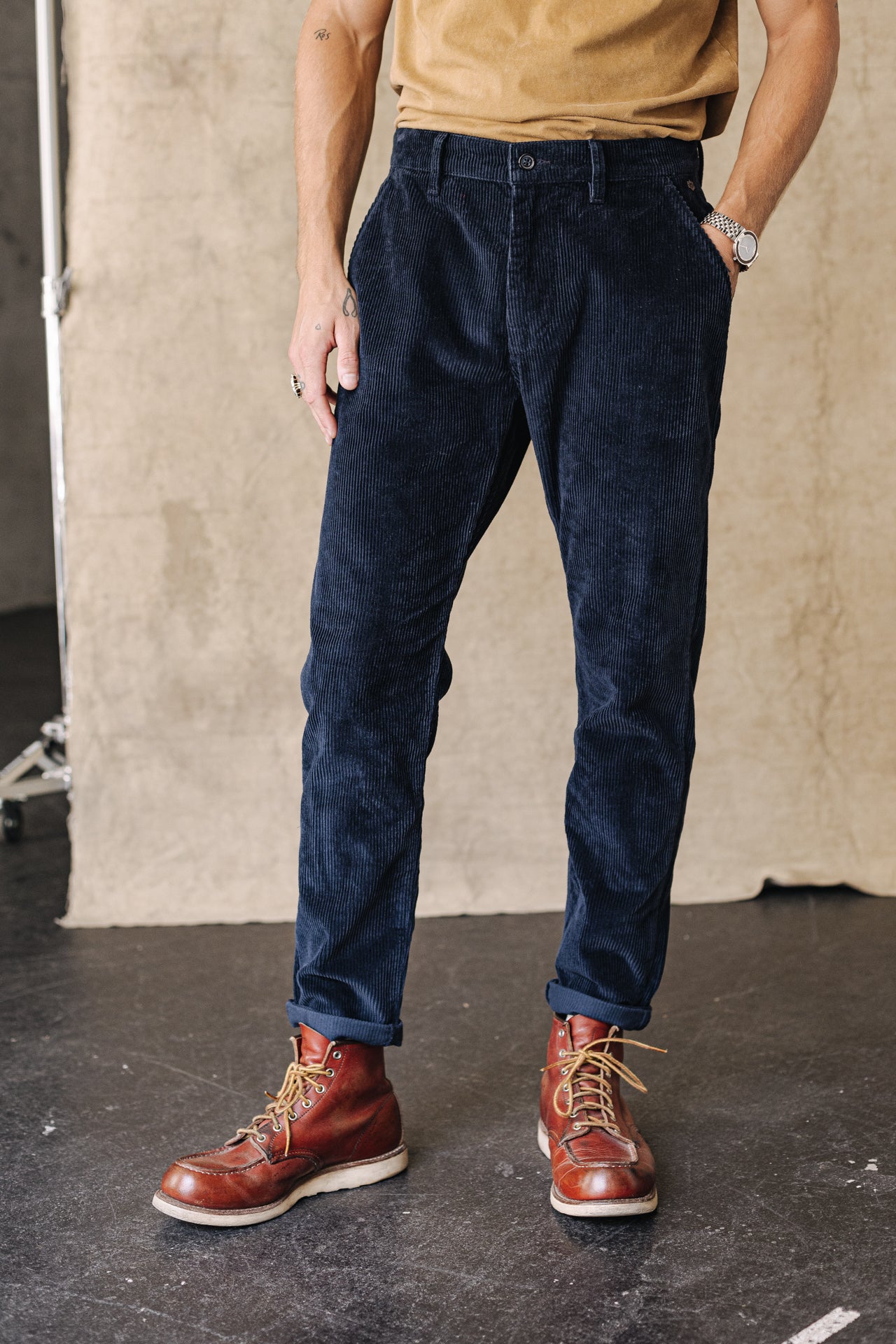 Pantalon chino Unisex Bruce Fitil navy | Freeman T. Porter