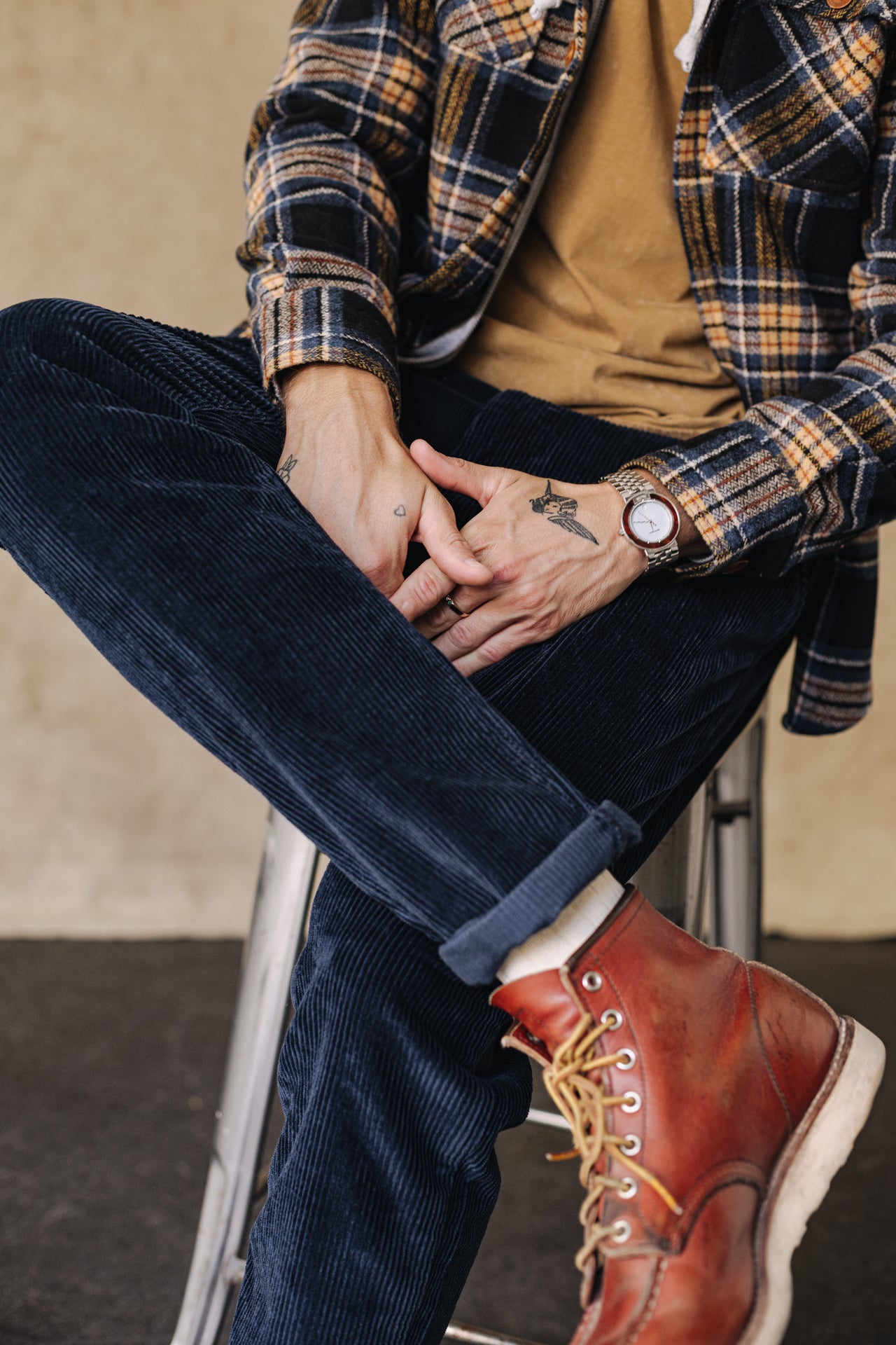 Pantalon chino Unisex Bruce Fitil navy | Freeman T. Porter