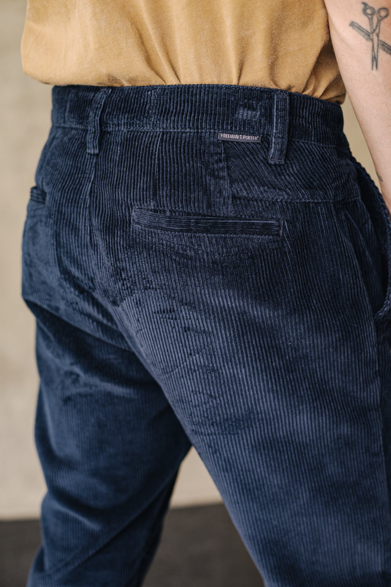 Pantalon chino Unisex Bruce Fitil navy | Freeman T. Porter