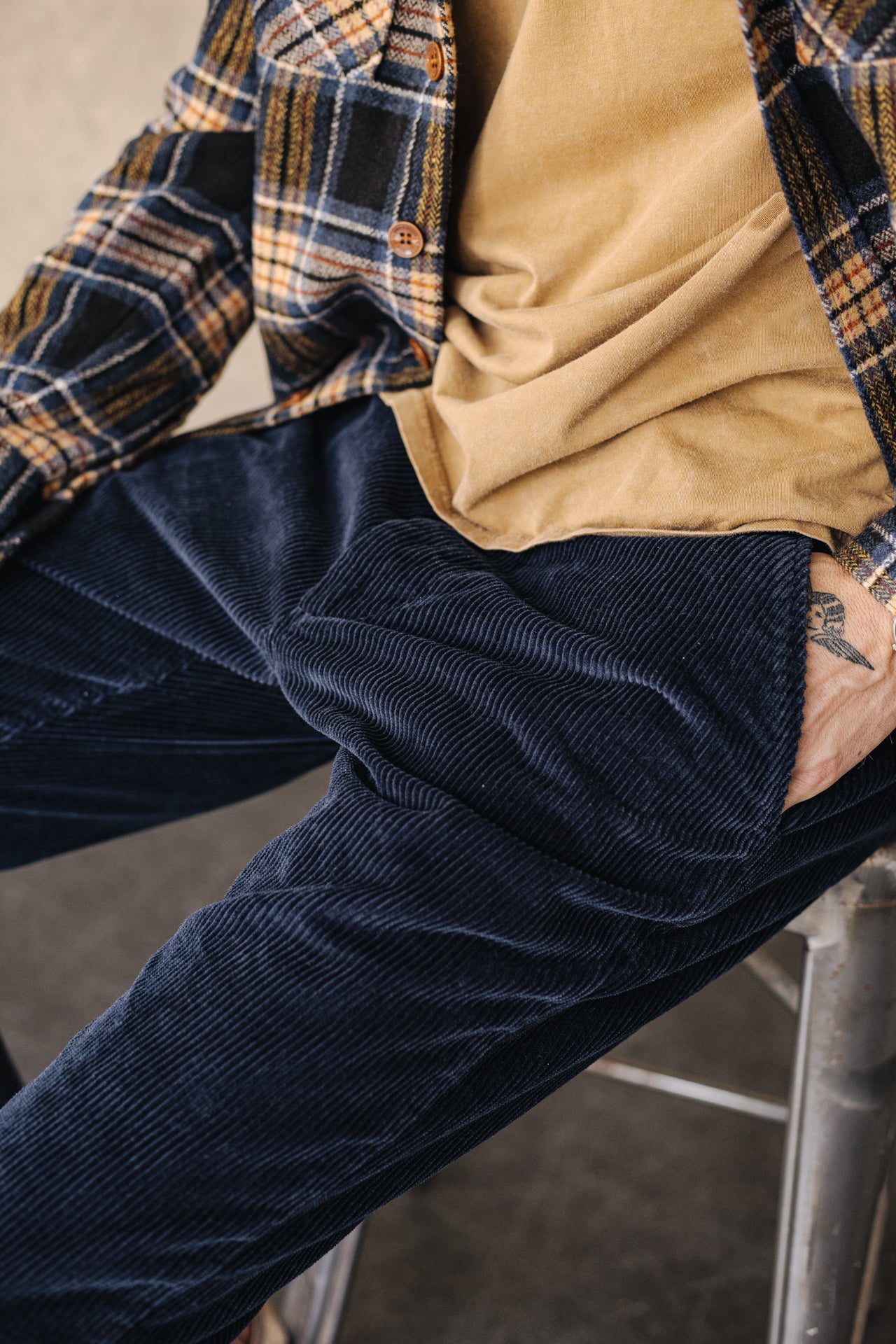 Pantalon chino Unisex Bruce Fitil navy | Freeman T. Porter